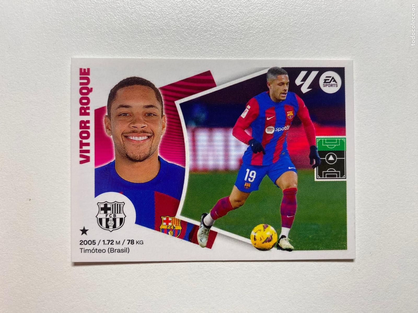 Cromos de F&uacute;tbol: N 18B FC BARCELONA Vitor Roque LIGA ESTE 24 25 &Aacute;LBUM CROMOS PANINI 2024 2025