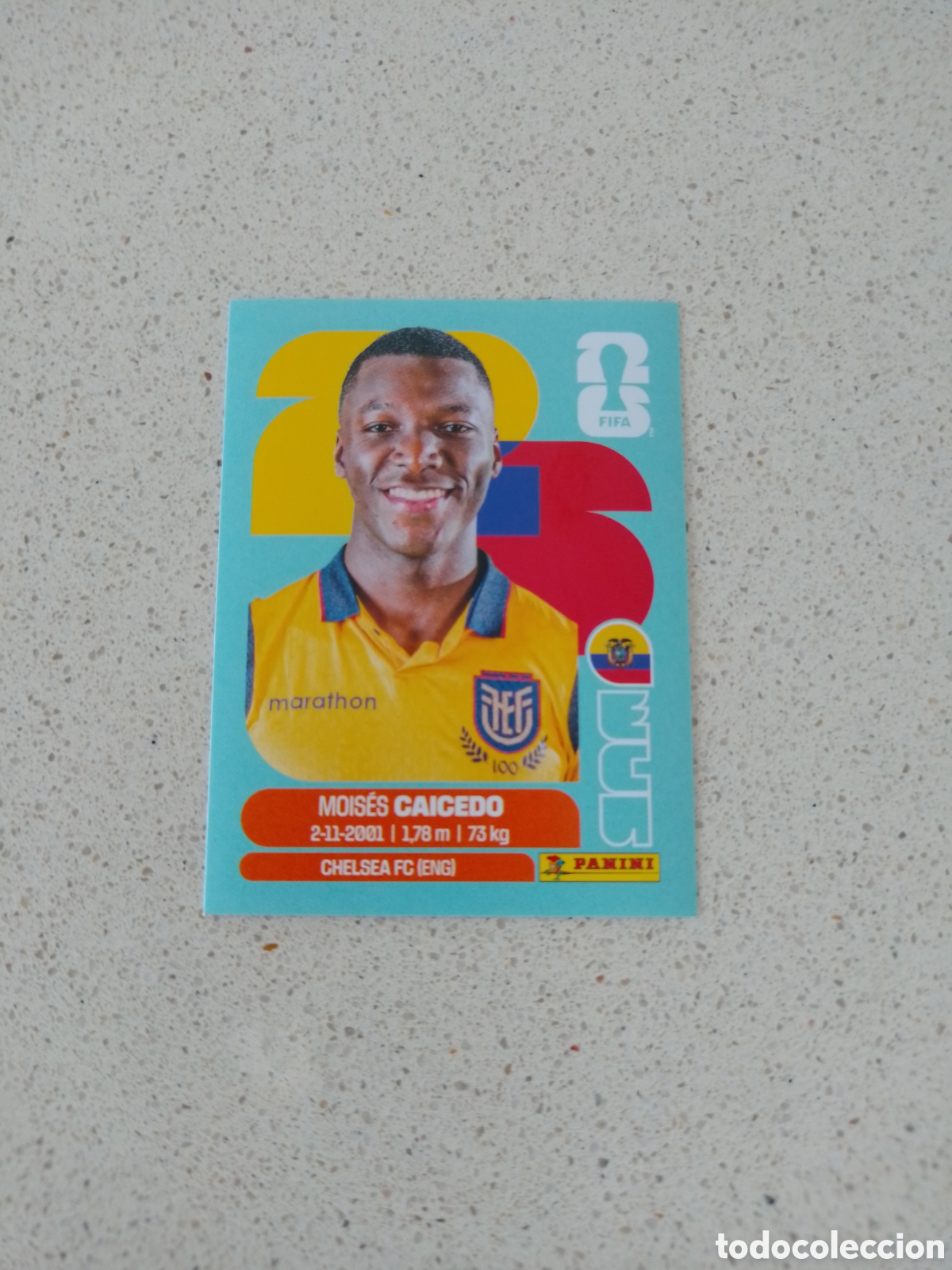 Figurine di Calcio: CROMO NUMERO 9 CAICEDO ECUADOR. MUNDIAL 2026. PANINI.