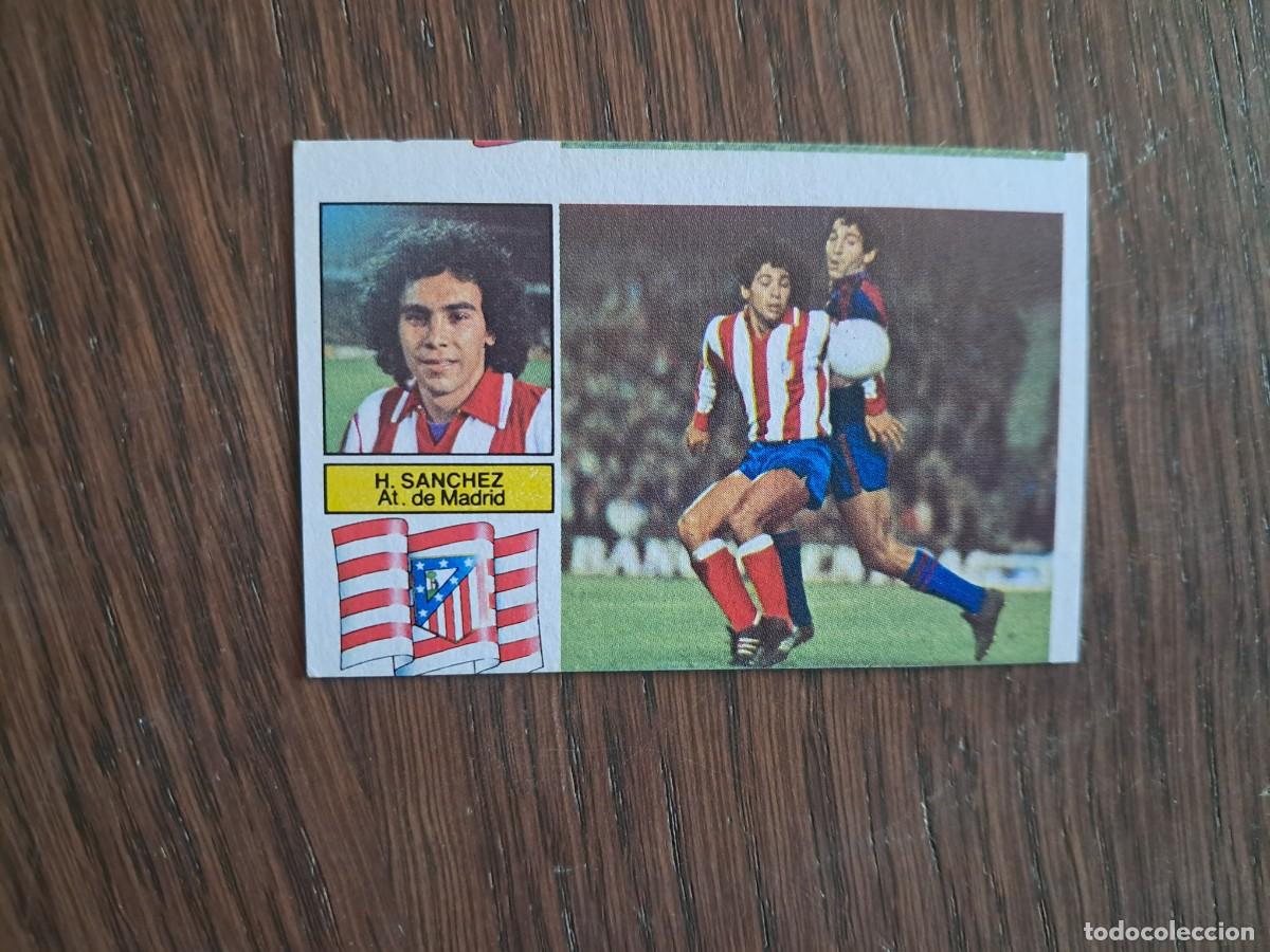 Football Stickers: cromo de futbol, ediciones Este, liga 82-83, Hugo S&aacute;nchez, Atl&eacute;tico de Madrid. sin pegar.
