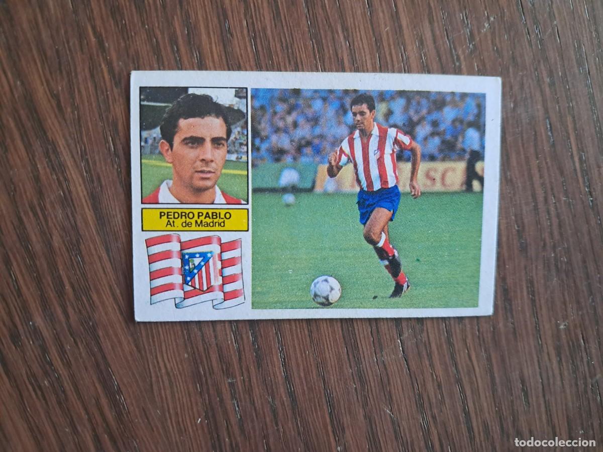 Figurine di Calcio: cromo de futbol, ediciones Este, liga 82-83, Pedro Pablo, Atl&eacute;tico de Madrid. sin pegar.