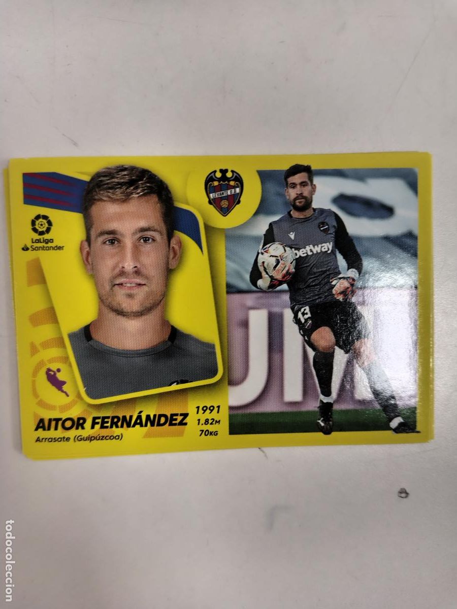 Cromos de F&uacute;tbol: Liga Este 2021-22 Levante 5 Aitor Fernandez