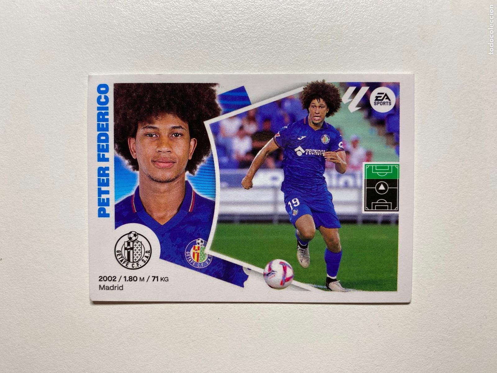 Cromos de F&uacute;tbol: N 19 GETAFE CF Peter Federico LIGA ESTE 24 25 &Aacute;LBUM CROMOS PANINI 2024 2025