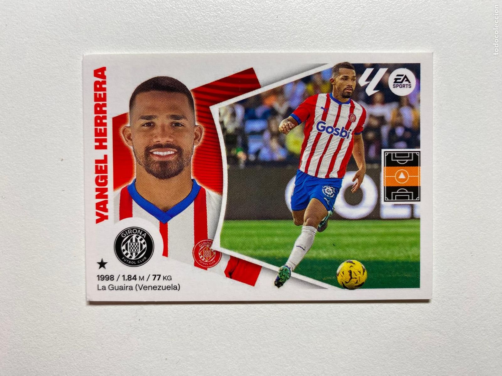 Cromos de F&uacute;tbol: N 12 GIRONA FC Yangel Herrera LIGA ESTE 24 25 &Aacute;LBUM CROMOS PANINI 2024 2025