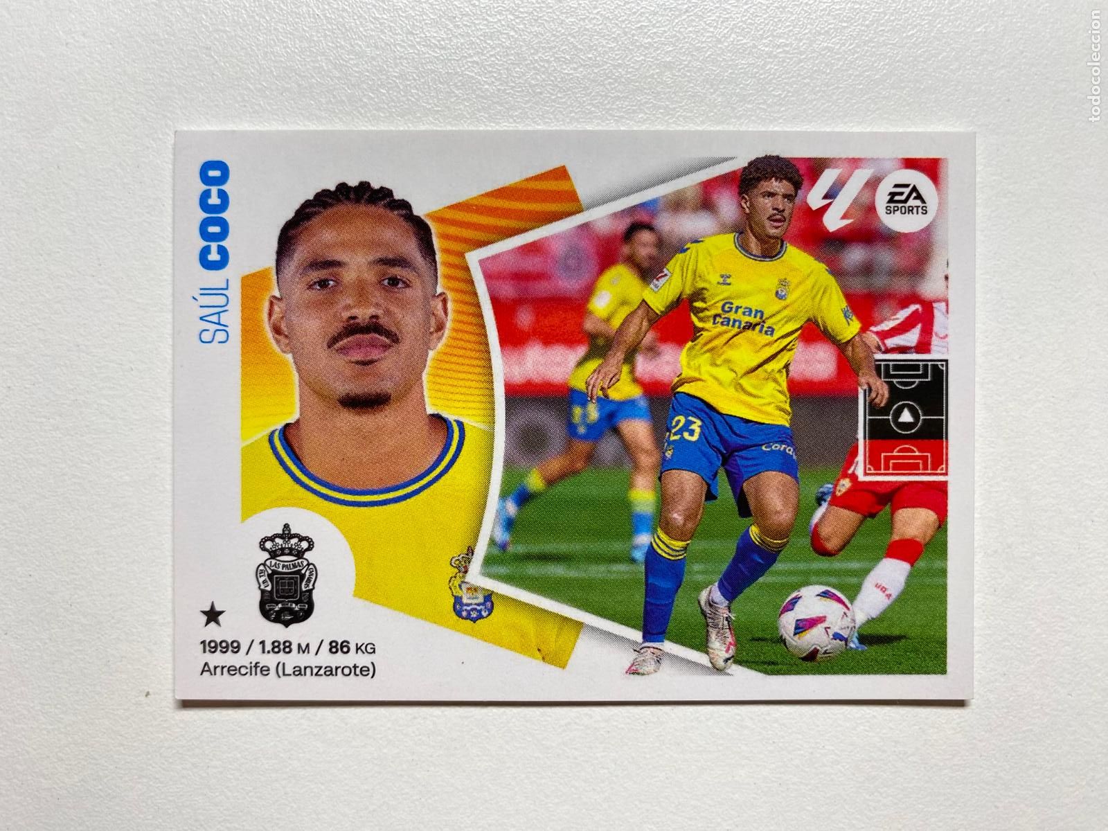 Cromos de F&uacute;tbol: N 7 UD LAS PALMAS Coco LIGA ESTE 24 25 &Aacute;LBUM CROMOS PANINI 2024 2025