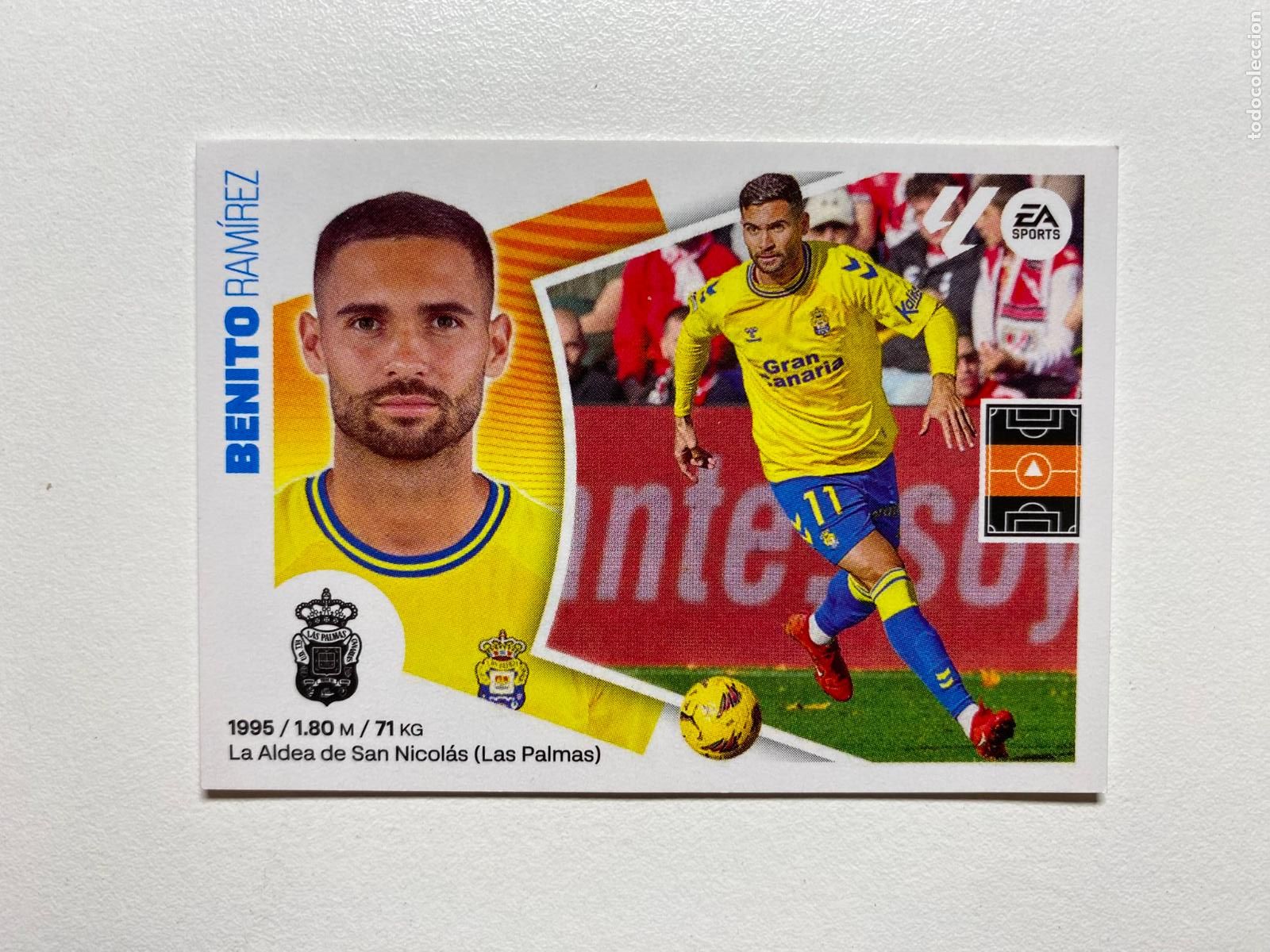 Cromos de F&uacute;tbol: N 14 UD LAS PALMAS Benito LIGA ESTE 24 25 &Aacute;LBUM CROMOS PANINI 2024 2025