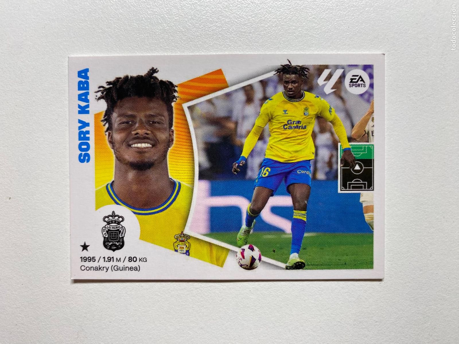 Cromos de F&uacute;tbol: N 19 UD LAS PALMAS Sory Kaba LIGA ESTE 24 25 &Aacute;LBUM CROMOS PANINI 2024 2025