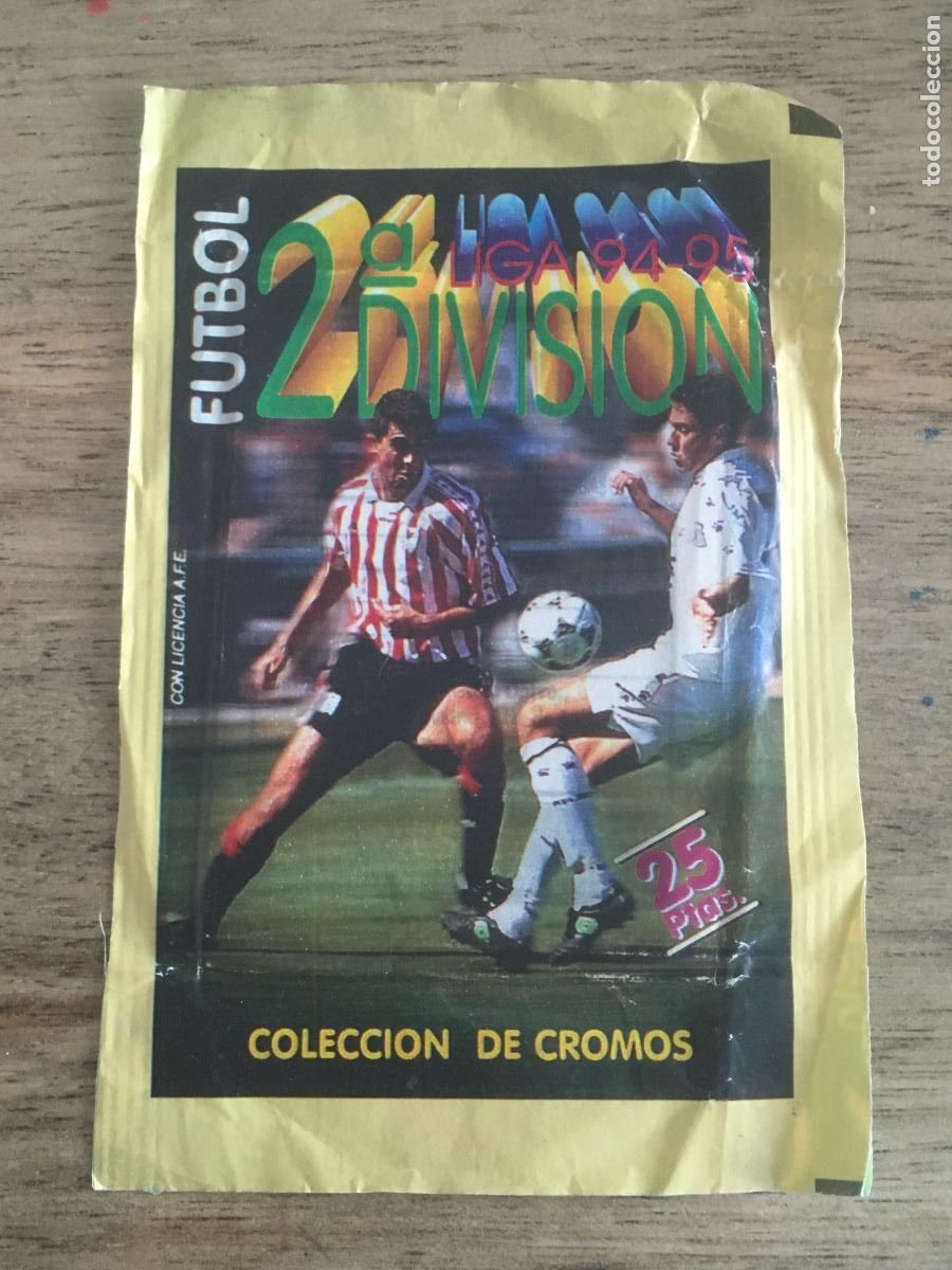 Cromos de F&uacute;tbol: futbol 2a segunda division temporada 94 95 ediciones este sobre de cromos sin abrir cerrado