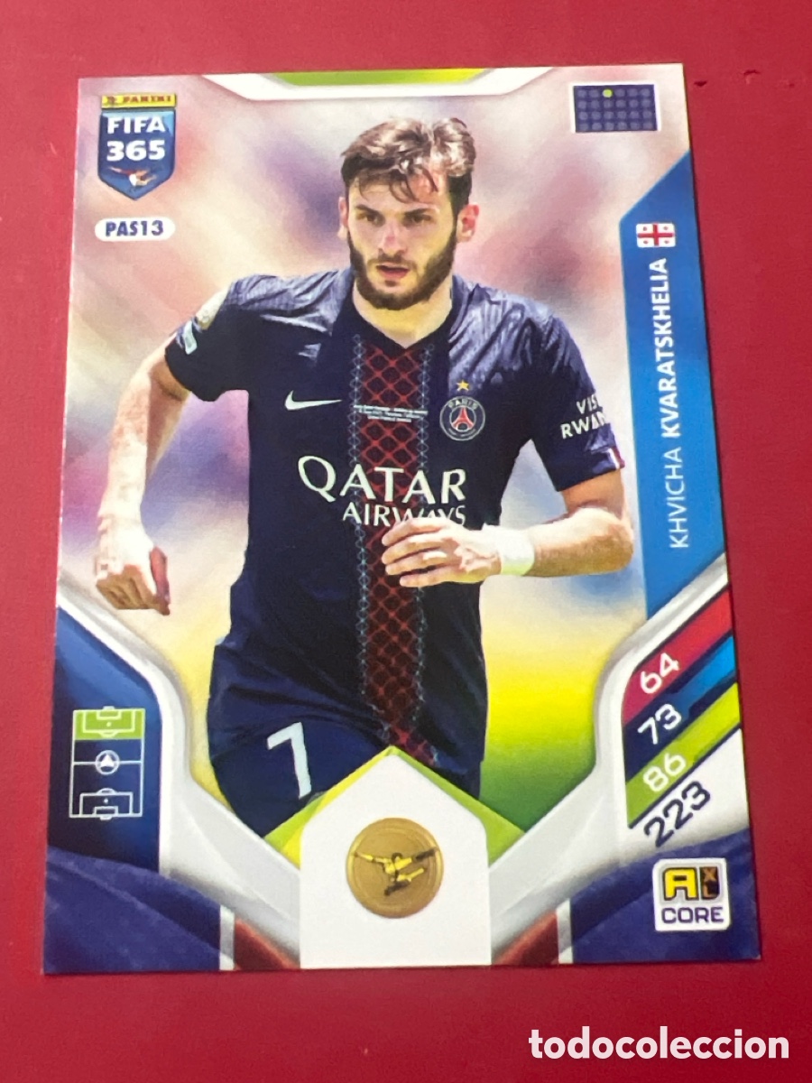 Cromos de F&uacute;tbol: FIFA 365 ADRENALYN 2025 2026 25 26 ALBUM PANINI LIGA N PAS13 PAS 13 PARI SAINT-GERMAIN KVARATSKHELIA