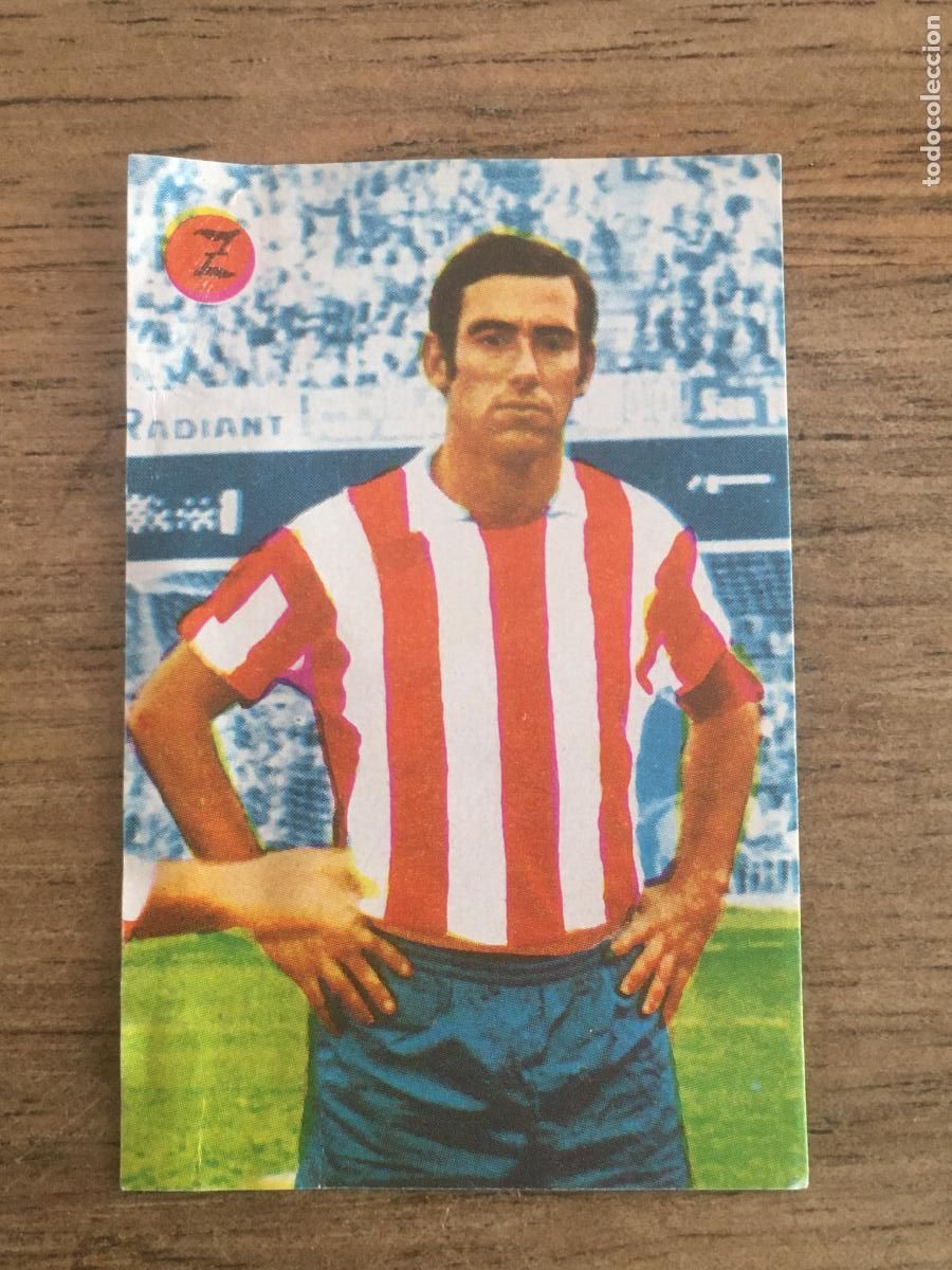 Cromos de F&uacute;tbol: adelardo atletico madrid cromo campeonatos nacionales n&ordm; 71 futbol chocolates zahor 1968 1969
