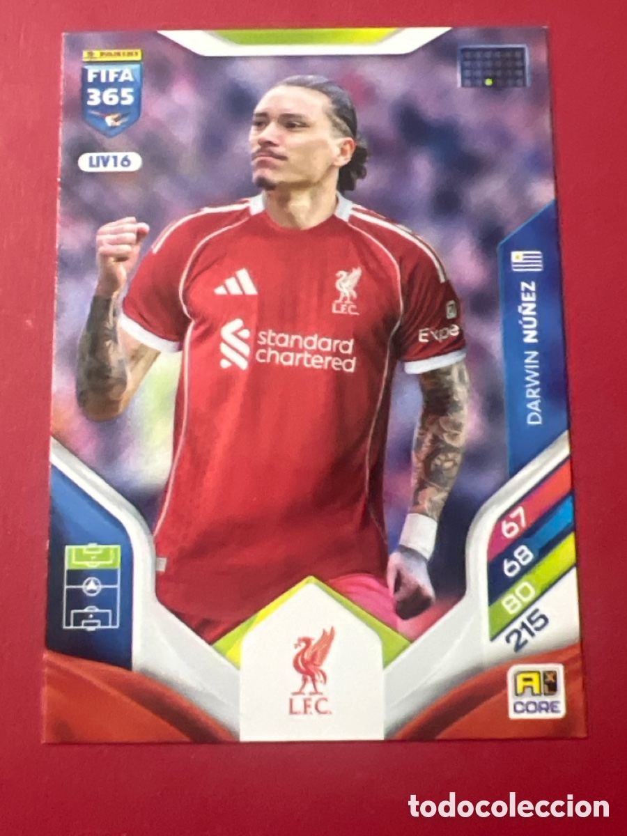 Cromos de F&uacute;tbol: C1888. LIV16 Darwin N&uacute;&ntilde;ez LIVERPOOL PANINI ADRENALYN FIFA 365 2025 2026 NO LIGA ESTE