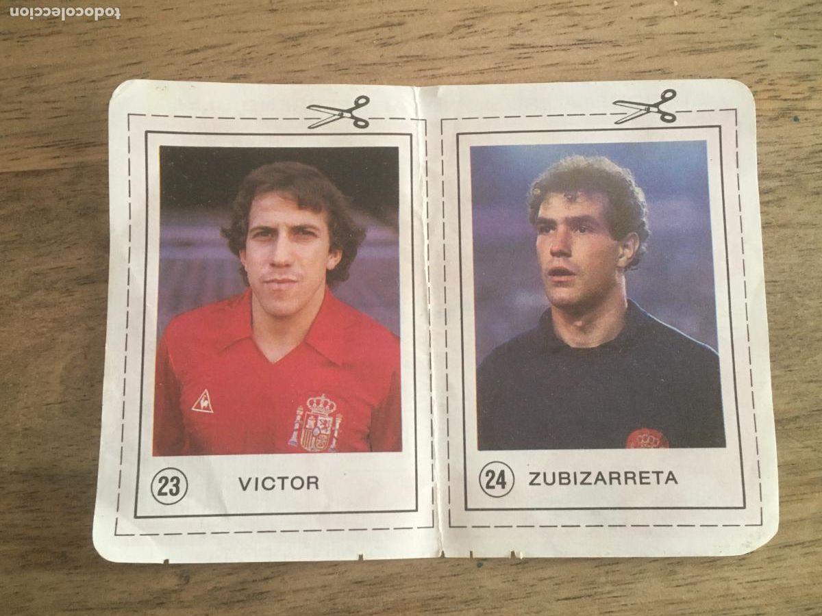 Cromos de F&uacute;tbol: victor zubizarreta espa&ntilde;a cromos 23 24 mundial 86 futbol coca cola nunca pegados perfecto estado