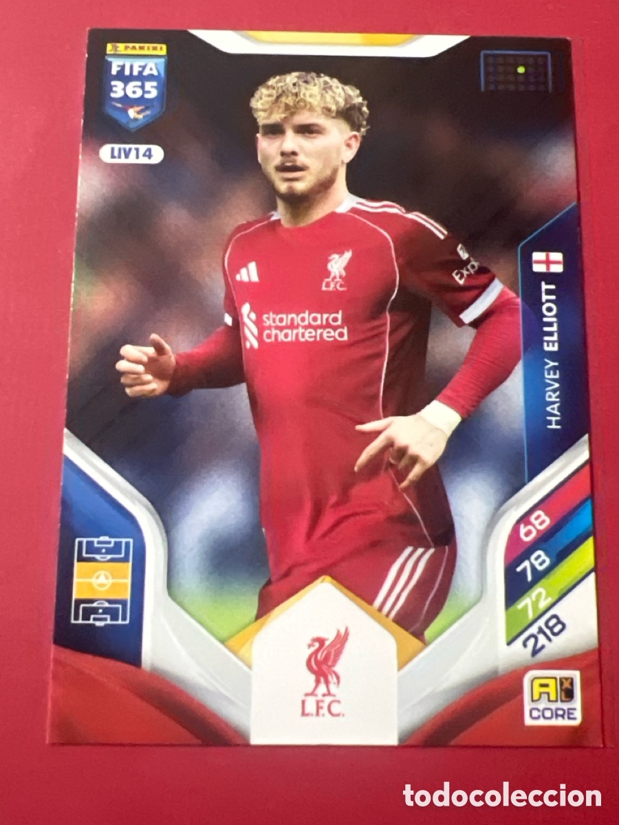 Cromos de F&uacute;tbol: C1894. N&ordm; LIV14 Harvey Elliott Liverpool Adrenalyn XL FIFA 365 2026