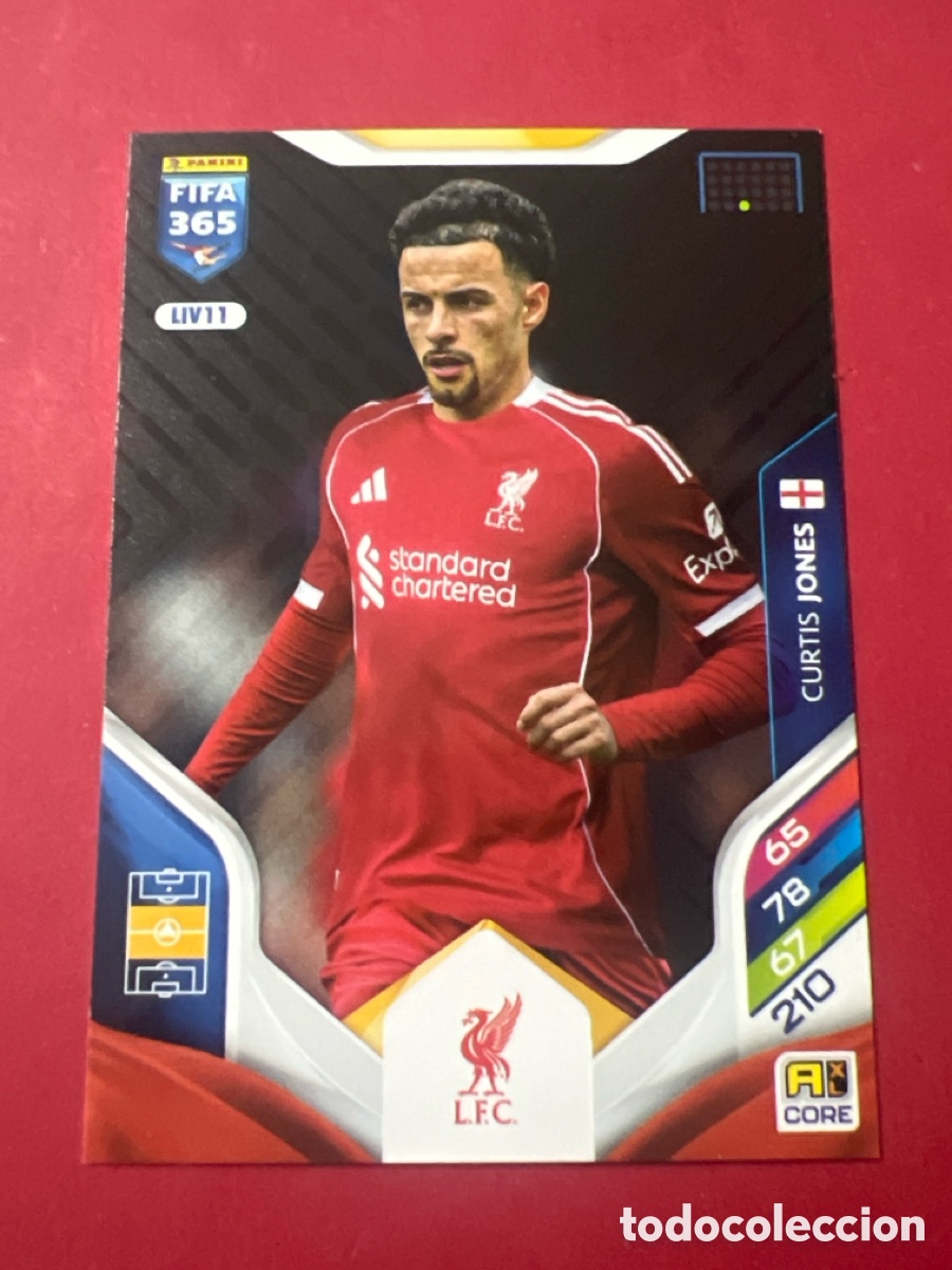 Cromos de F&uacute;tbol: C1890. . N&ordm; LIV11 Curtis Jones Liverpool Adrenalyn XL FIFA 365 2026