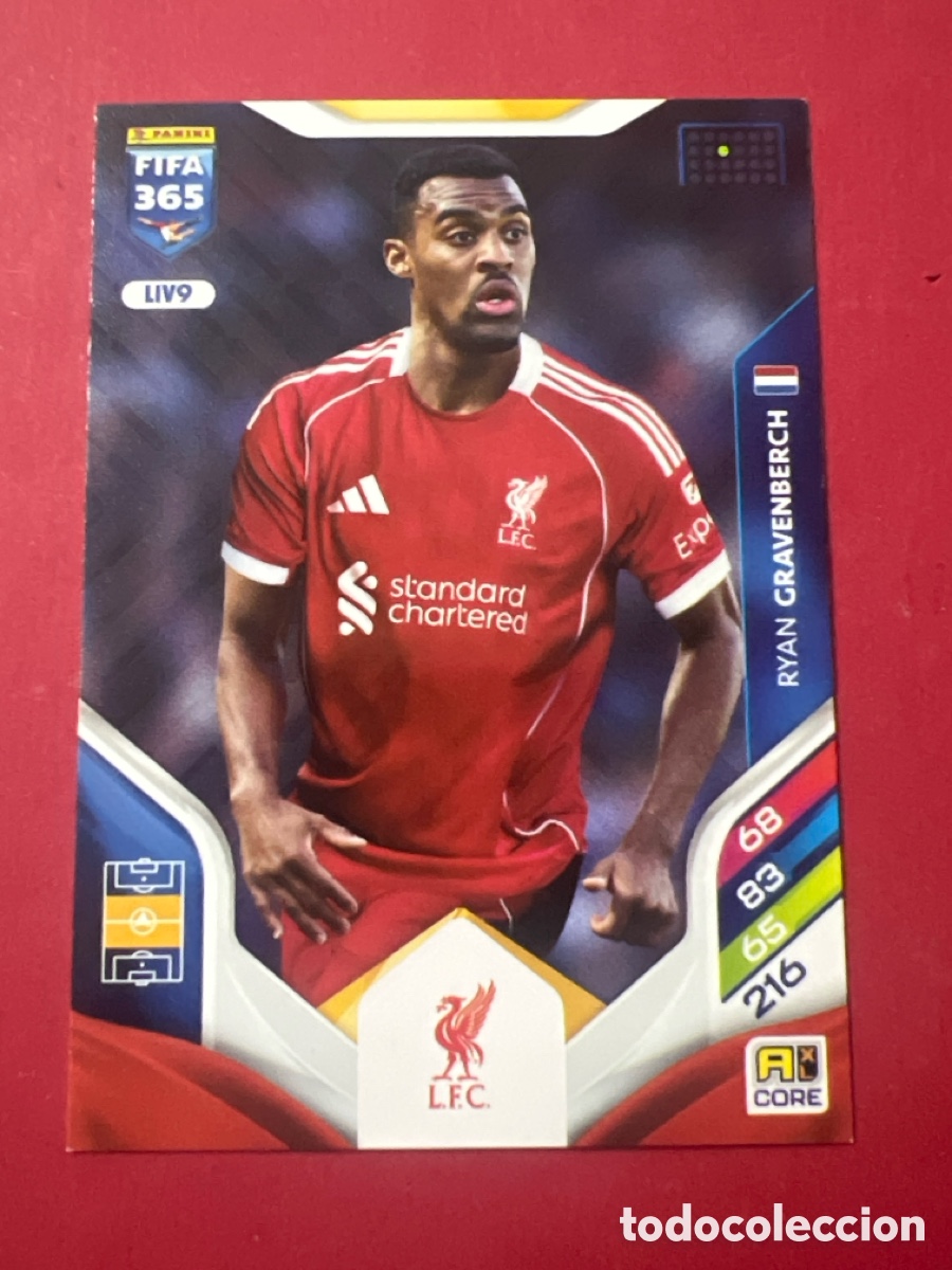 Cromos de F&uacute;tbol: C1891. LIV9 RYAN GRAVENBERCH (LIVERPOOL) PANINI ADRENALYN XL FIFA 365 2026 26