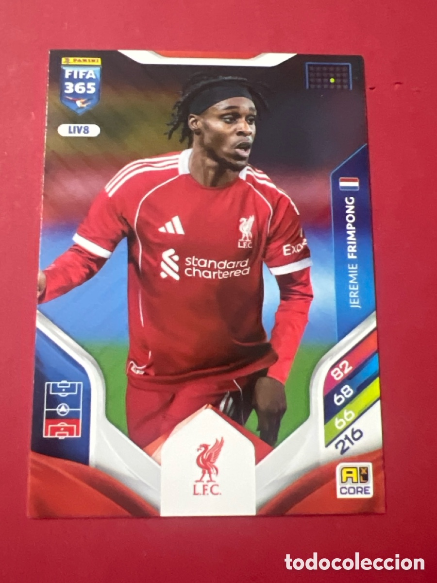 Cromos de F&uacute;tbol: C1892. N&ordm; LIV8 Jeremie Frimpong Liverpool Adrenalyn XL FIFA 365 2026