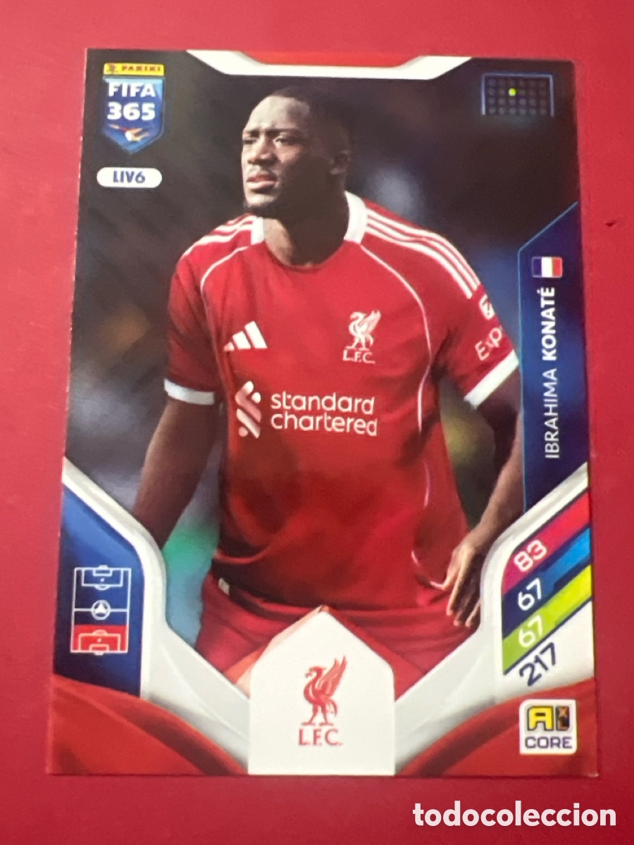 Cromos de F&uacute;tbol: C1893. LIV6 KONATE LIVERPOOL ADRENALYN XL FIFA 365 PANINI 2026
