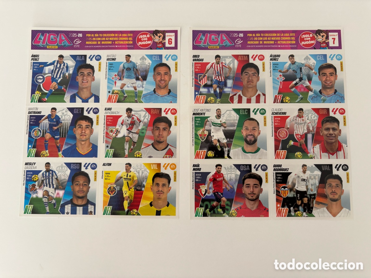 Cromos de F&uacute;tbol: MERCADO INVIERNO ACTUALIZACI&Oacute;N LAMINAS 6 y 7