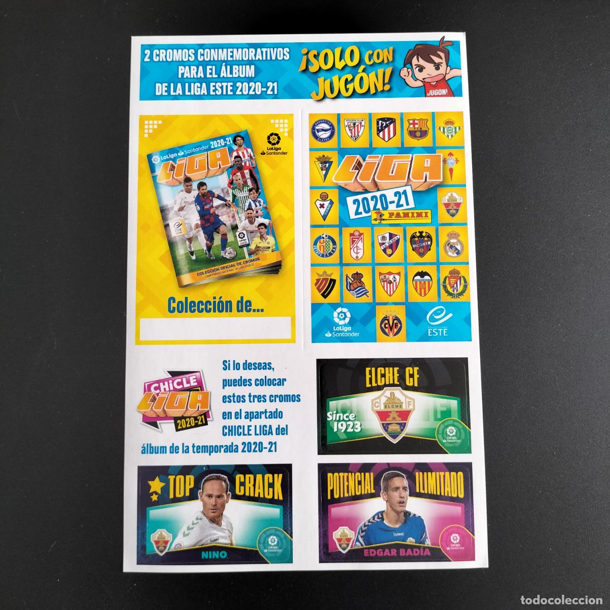 Cromos de F&uacute;tbol: LAMINA CONMEMORATIVOS N&ordm; 1 Y 2 + EXTRA CHICLES CROMOS EDICIONES ESTE LIGA 2020 2021 20 21 PANINI