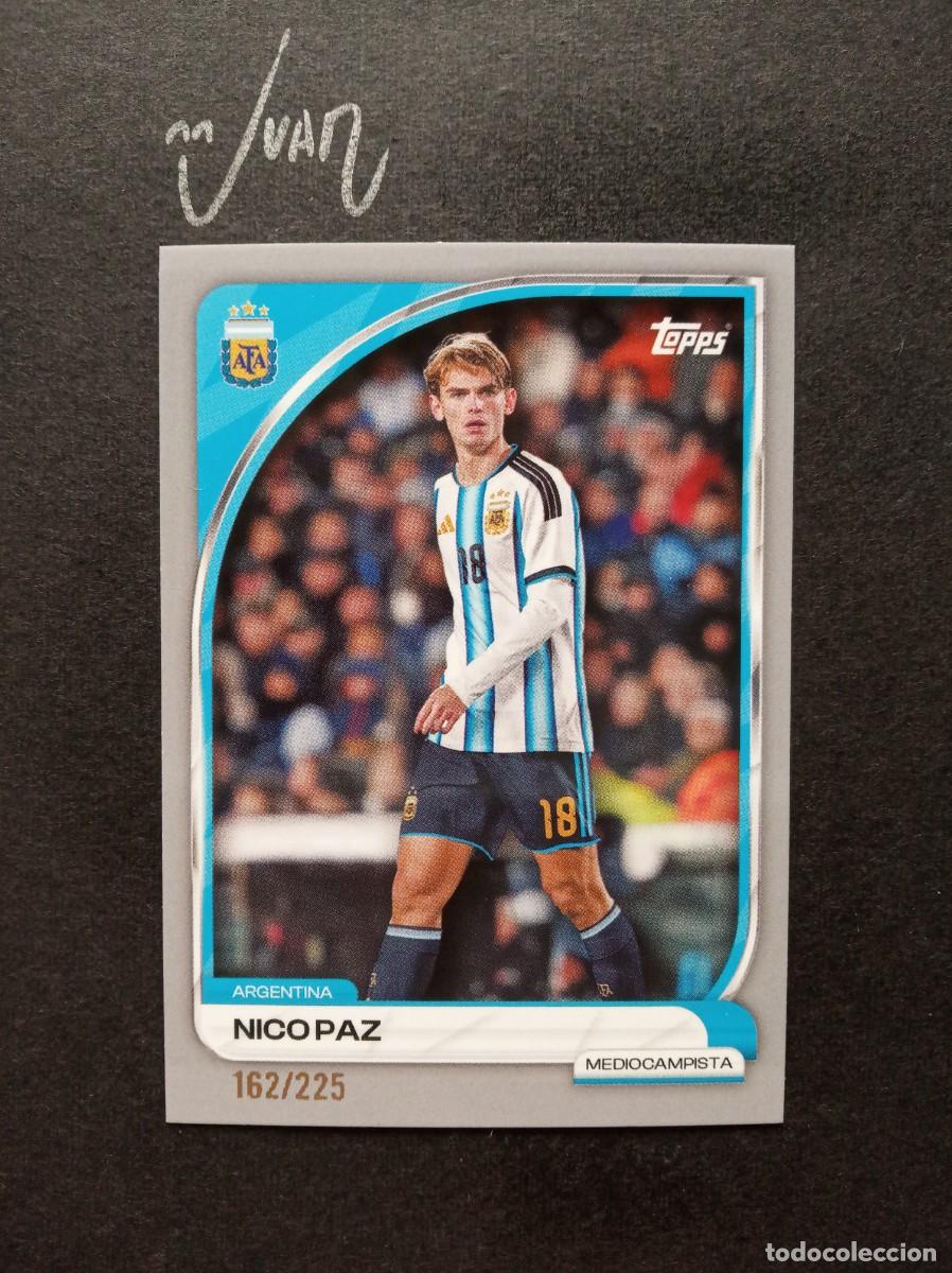 Cromos de F&uacute;tbol: NUMERADA #/225 NICO PAZ ARGENTINA REAL MADRID ⚽ TOPPS &reg; COLLECTOR TIN MUNDIAL 2026 25 26 NUEVO