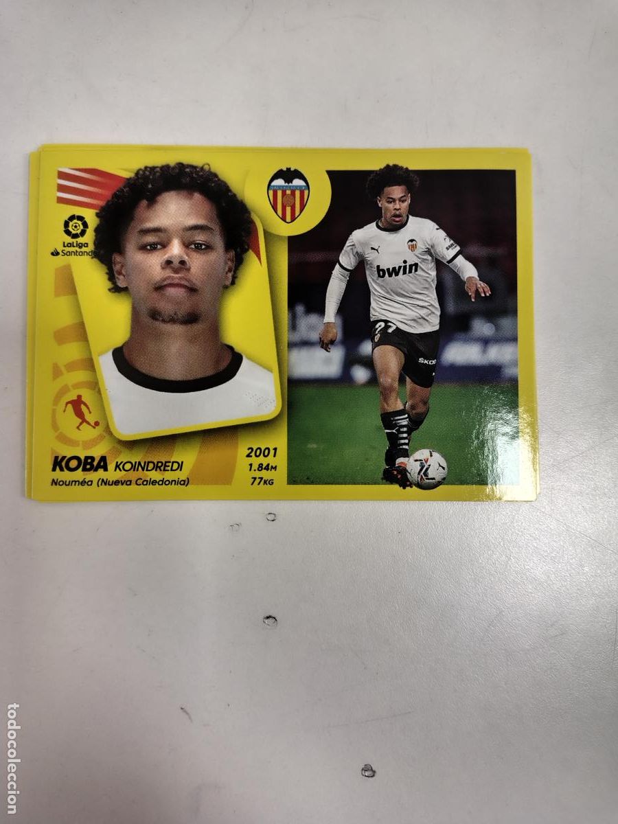 Cromos de F&uacute;tbol: Liga Este 2021-22 Valencia 16B Koba Koindredi