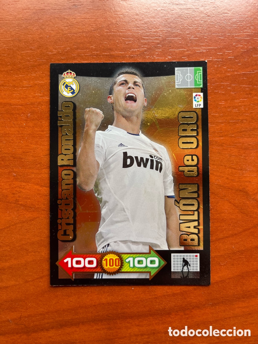 Cromos de f&uacute;tbol: CRISTIANO RONALDO BAL&Oacute;N DE ORO ADRENALYN XL 10 11 REAL MADRID LIGA BBVA 2010 2011