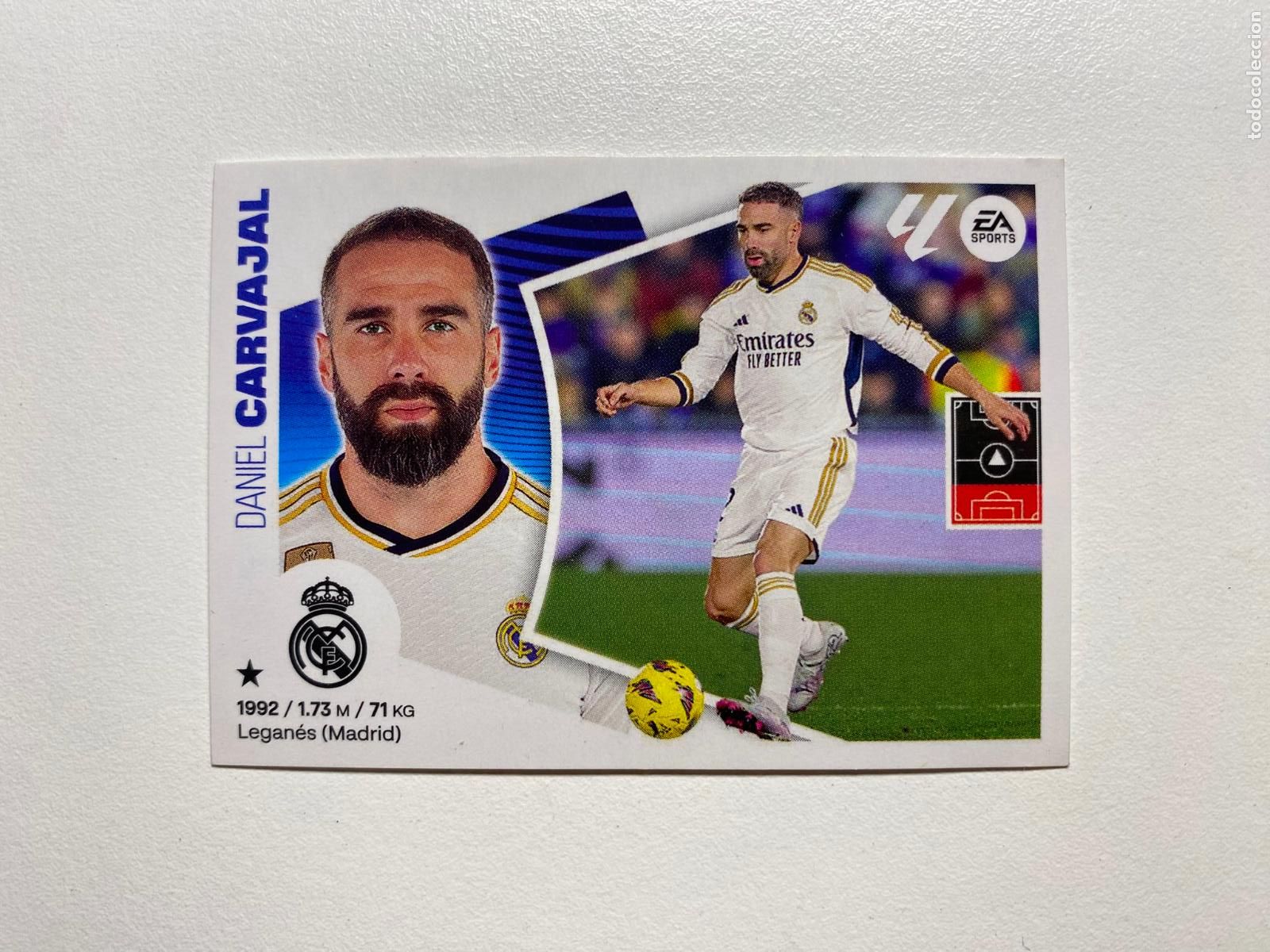 Cromos de F&uacute;tbol: N 5 REAL MADRID Carvajal LIGA ESTE 24 25 &Aacute;LBUM CROMOS PANINI 2024 2025