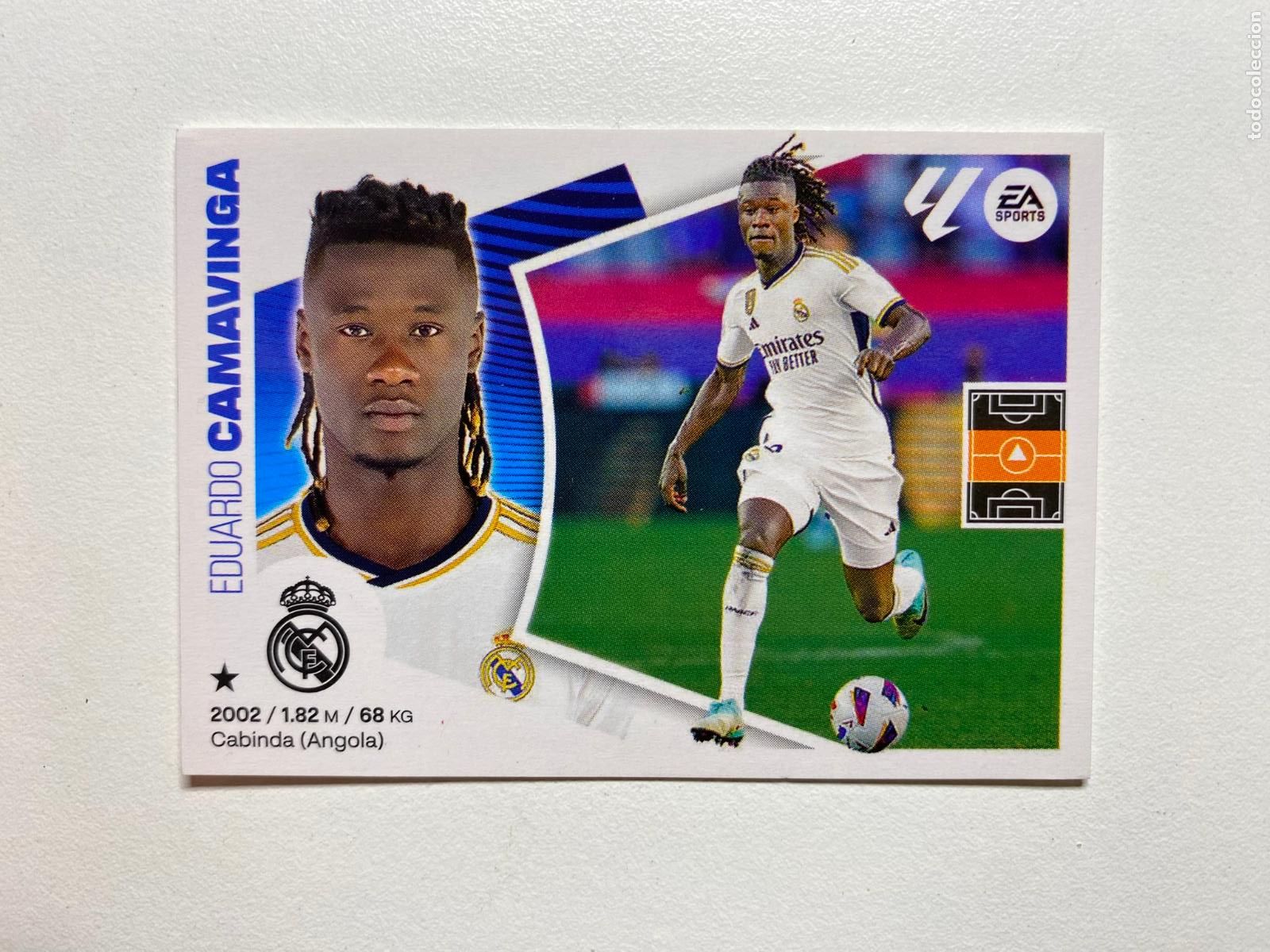 Cromos de F&uacute;tbol: N 12 REAL MADRID Camavinga LIGA ESTE 24 25 &Aacute;LBUM CROMOS PANINI 2024 2025