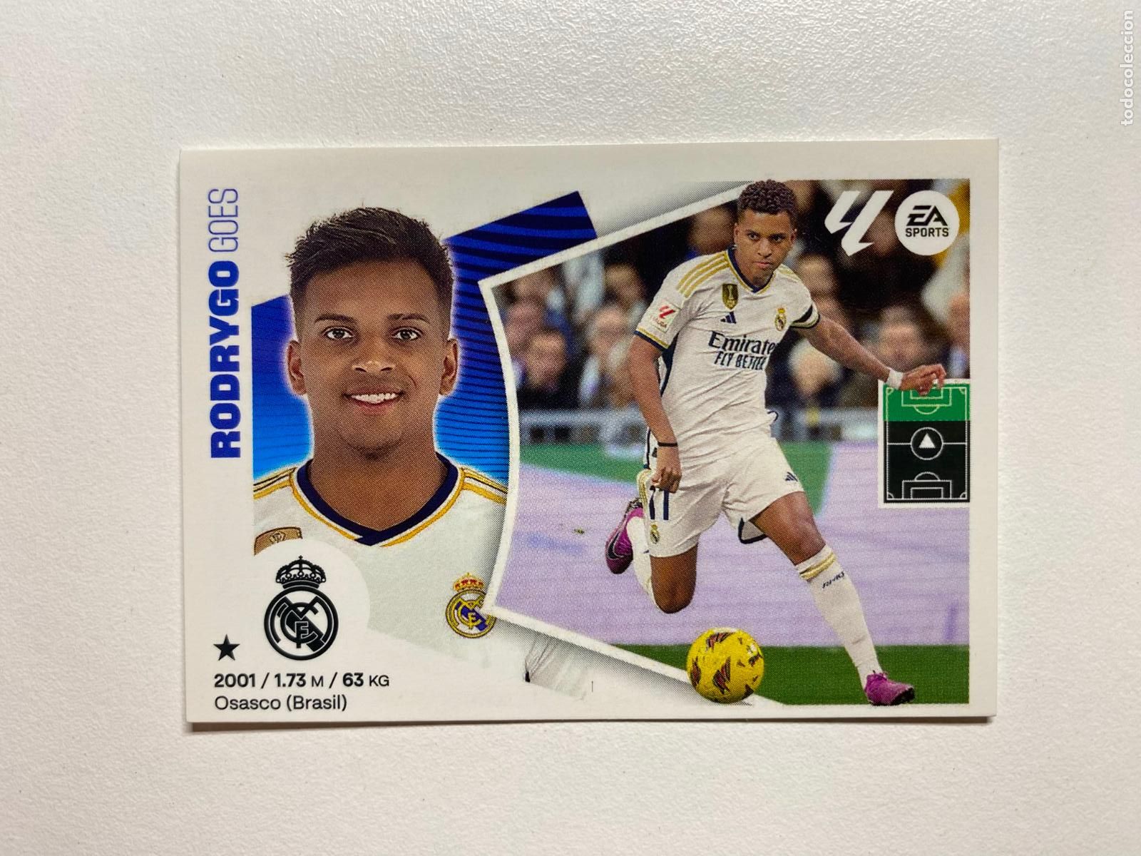 Cromos de F&uacute;tbol: N 20 REAL MADRID Rodrygo LIGA ESTE 24 25 &Aacute;LBUM CROMOS PANINI 2024 2025