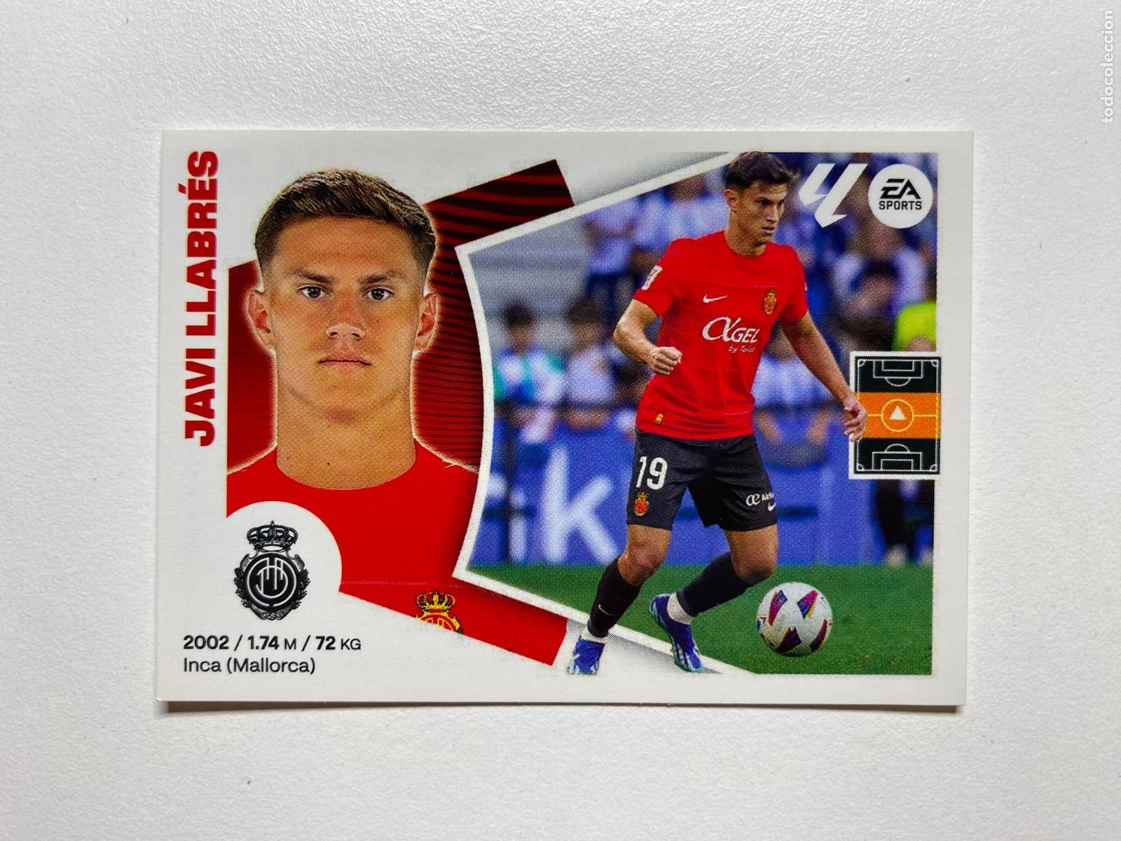 Cromos de F&uacute;tbol: N 17B RCD MALLORCA Javi Llabr&eacute;s LIGA ESTE 24 25 &Aacute;LBUM CROMOS PANINI 2024 2025