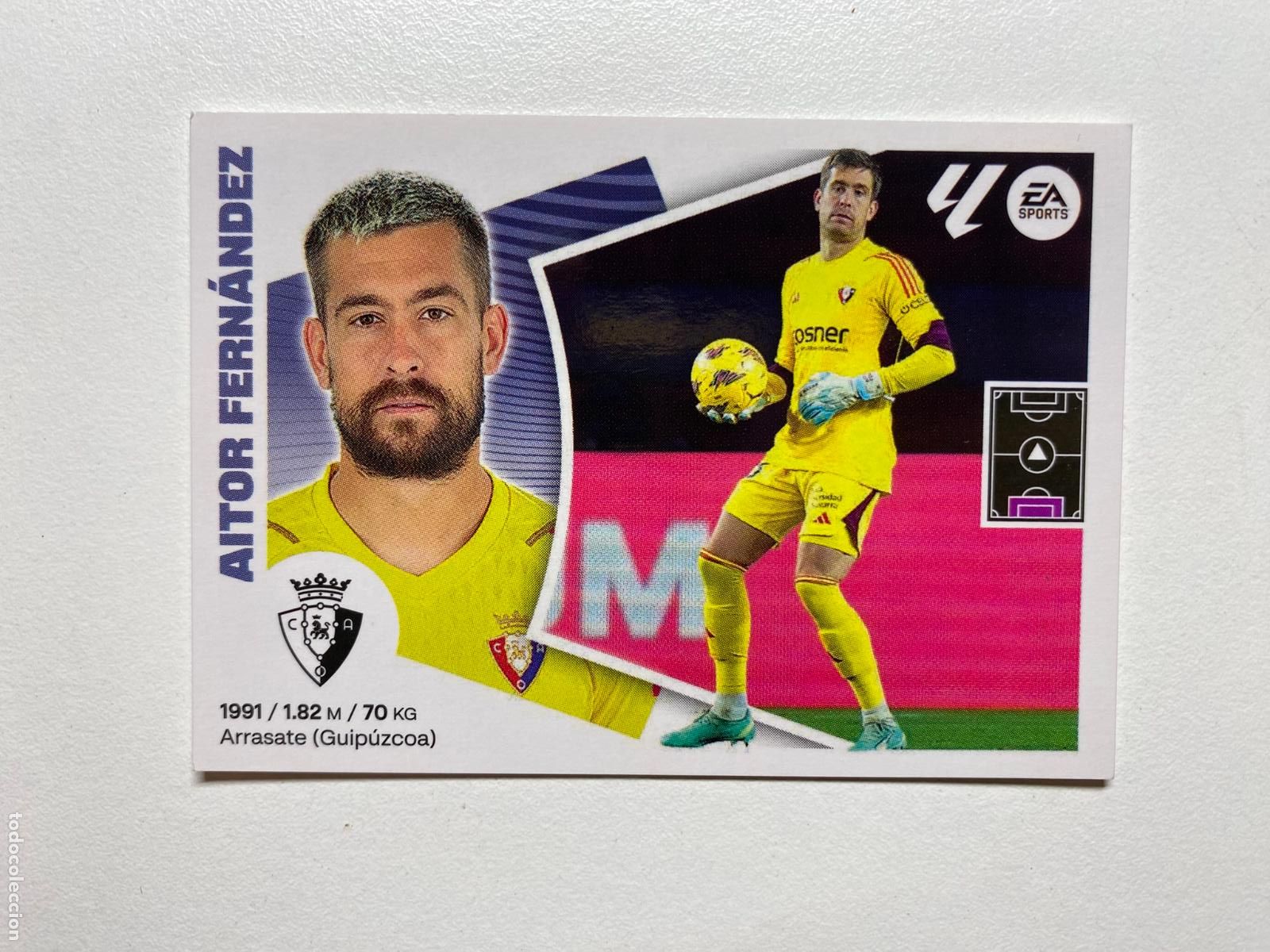 Cromos de F&uacute;tbol: N 4 CA OSASUNA Aitor Fern&aacute;ndez LIGA ESTE 24 25 &Aacute;LBUM CROMOS PANINI 2024 2025