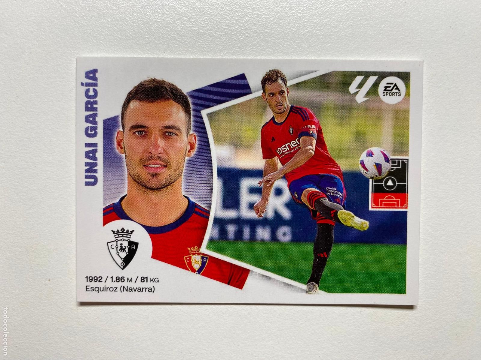 Cromos de F&uacute;tbol: N 8 BIS CA OSASUNA Unai Garc&iacute;a LIGA ESTE 24 25 &Aacute;LBUM CROMOS PANINI 2024 2025