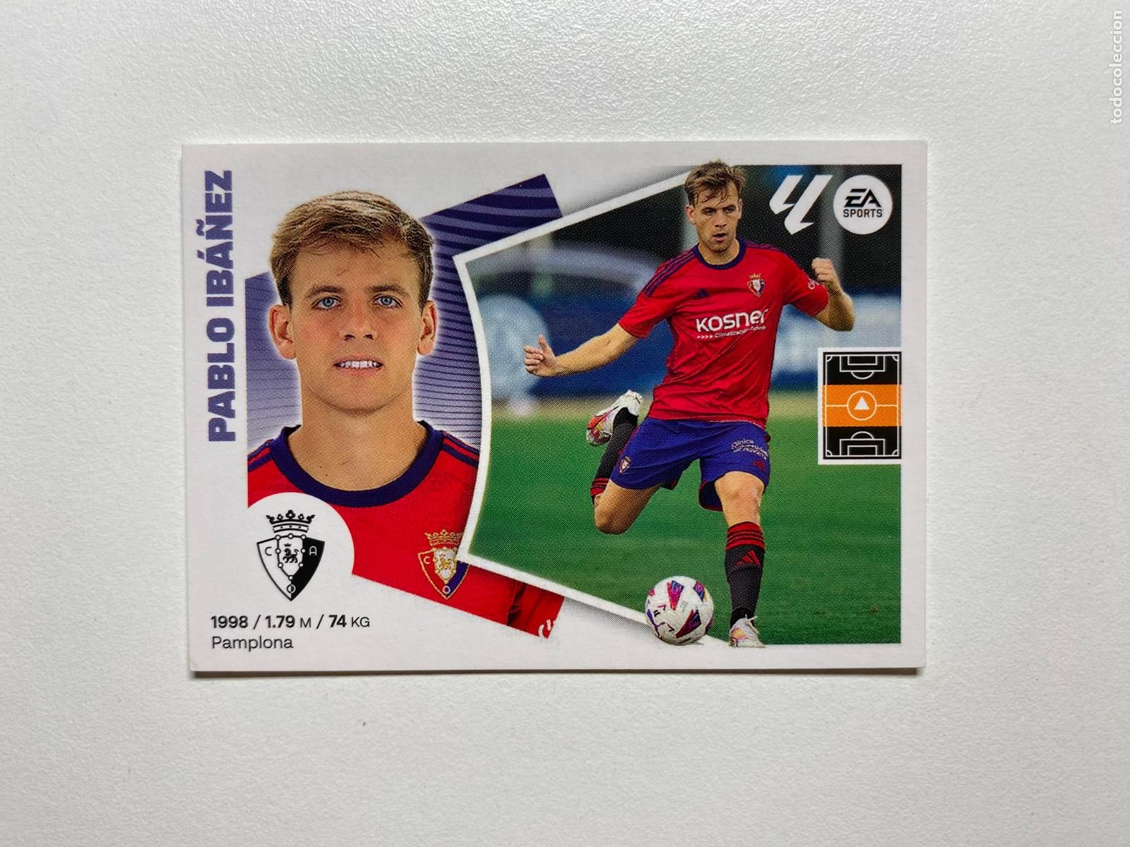 Cromos de F&uacute;tbol: N 13 CA OSASUNA Pablo Ib&aacute;&ntilde;ez LIGA ESTE 24 25 &Aacute;LBUM CROMOS PANINI 2024 2025
