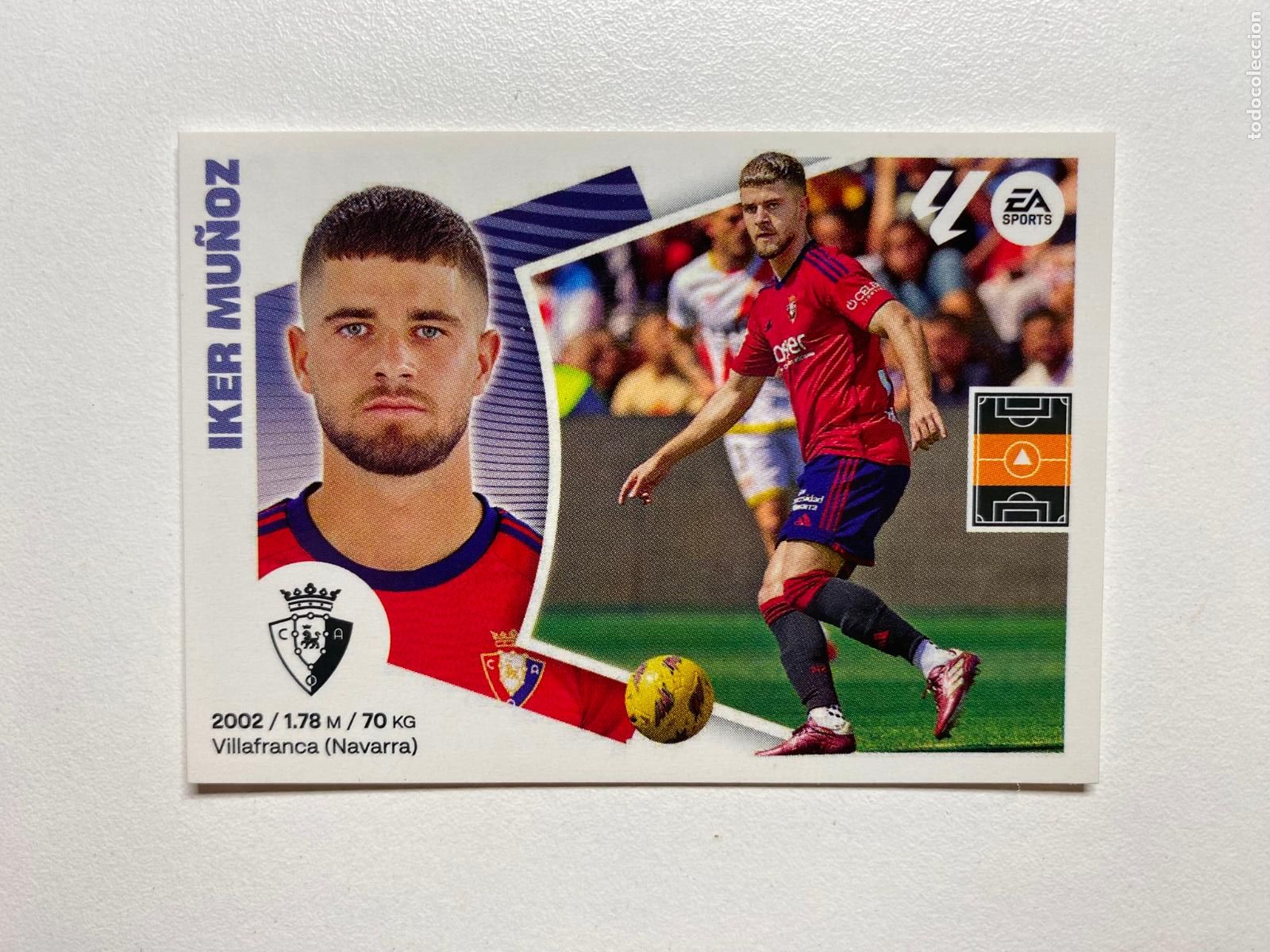 Cromos de F&uacute;tbol: N 14 CA OSASUNA Iker Mu&ntilde;oz LIGA ESTE 24 25 &Aacute;LBUM CROMOS PANINI 2024 2025