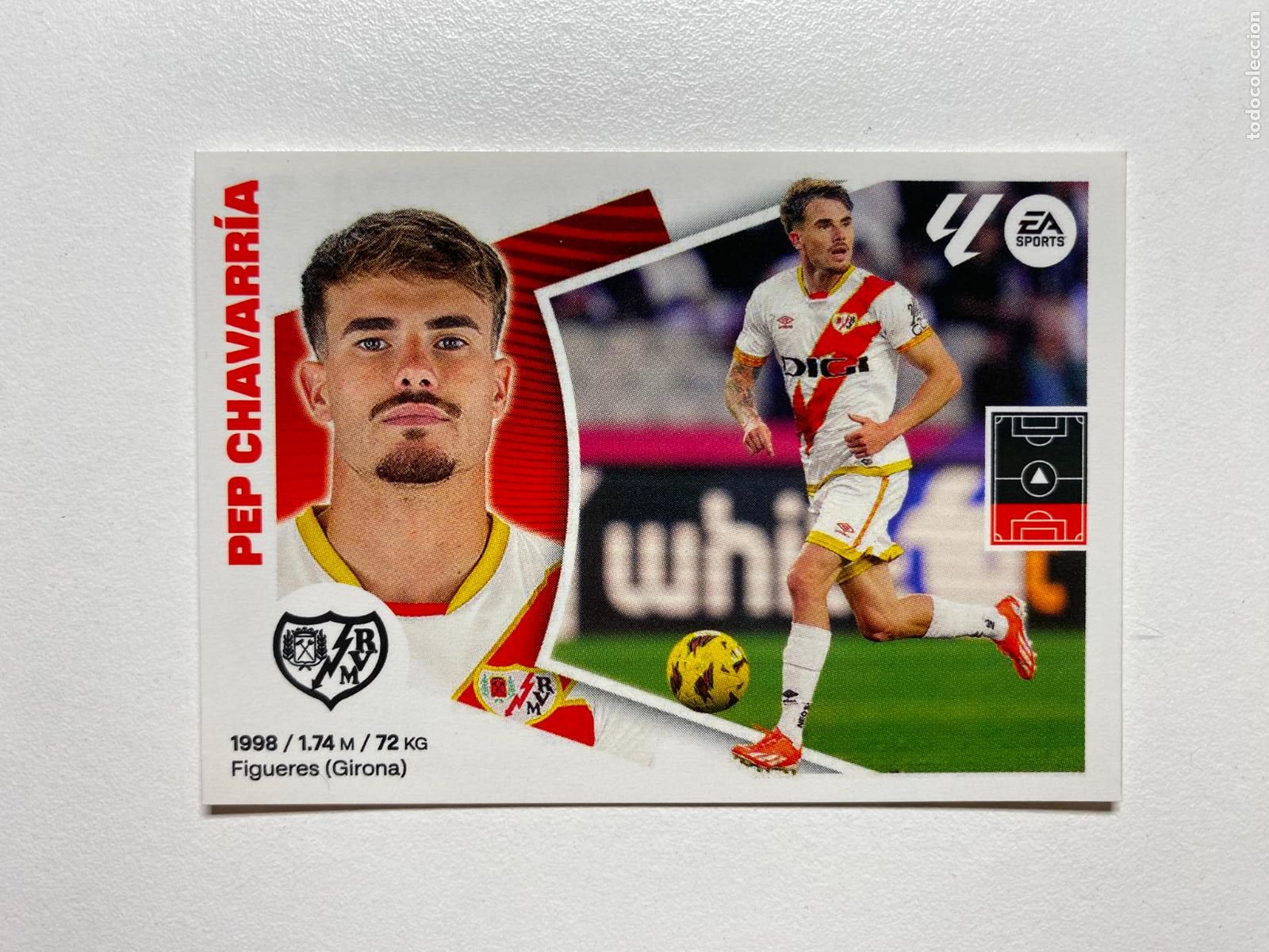 Figurine di Calcio: N 10 RAYO VALLECANO Pep Chavarr&iacute;a LIGA ESTE 24 25 &Aacute;LBUM CROMOS PANINI 2024 2025