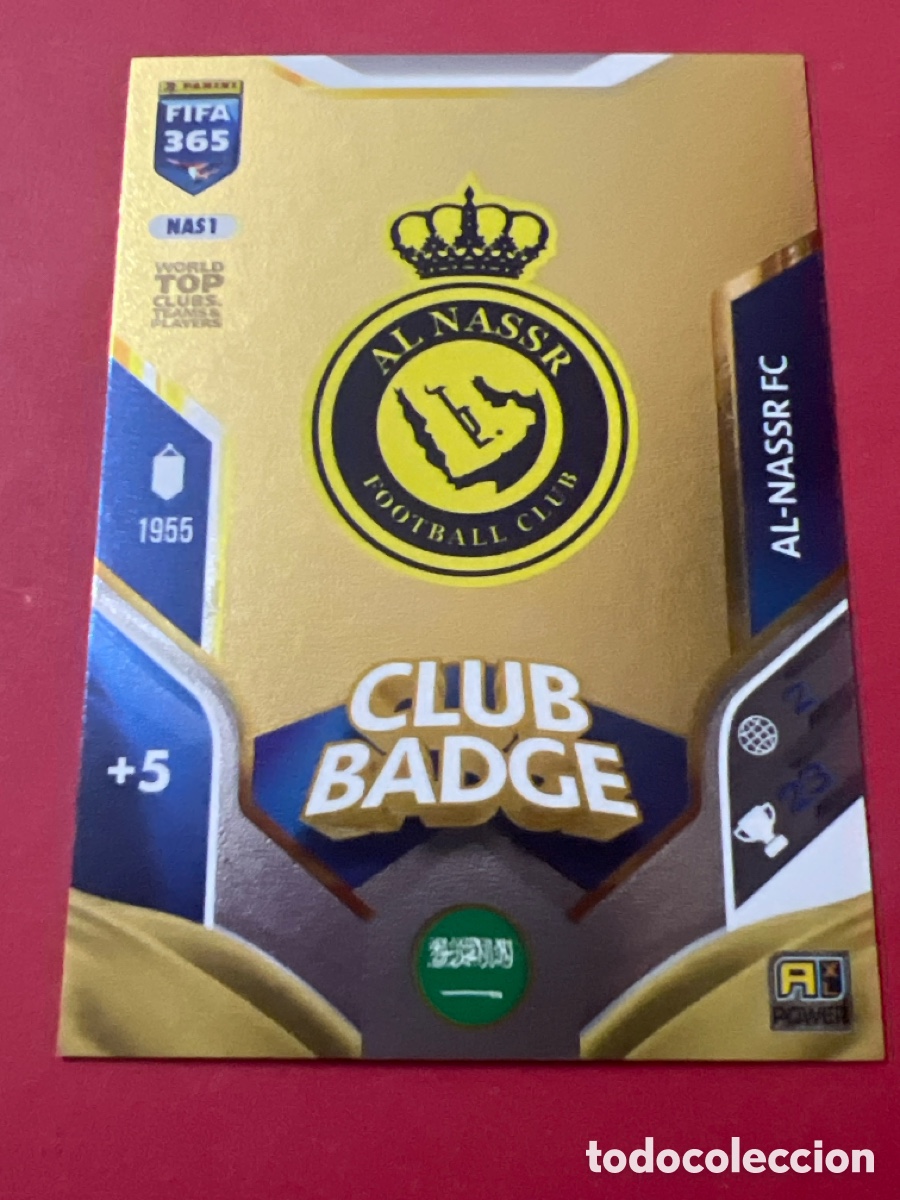 Figurine di Calcio: C1906. NAS1 ESCUDO CLUB BADGE (AL NASSR) PANINI ADRENALYN XL FIFA 365 2026 26