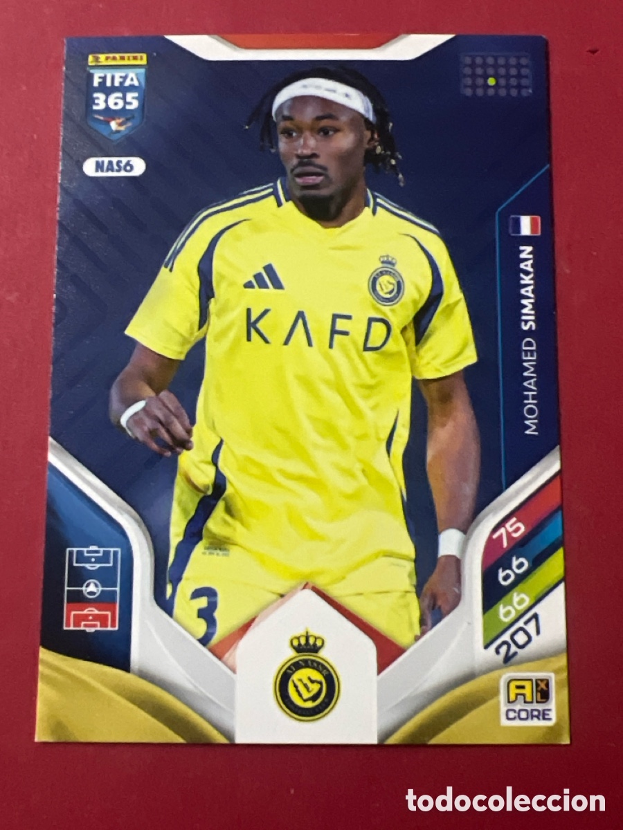 Figurine di Calcio: C1907. N&ordm; NAS6 Mohamed Simakan Al-Nassr FC Adrenalyn XL FIFA 365 2026