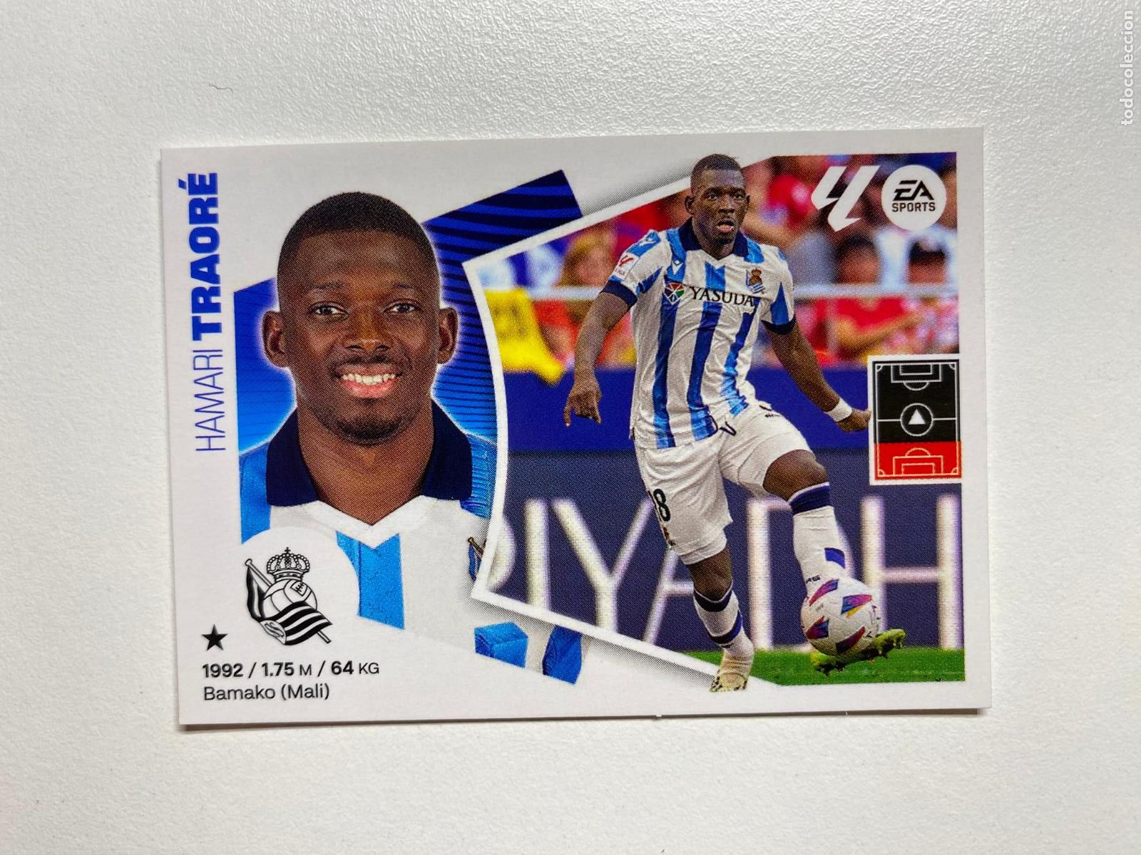 Football Stickers: N 5A REAL SOCIEDAD Traor&eacute; LIGA ESTE 24 25 &Aacute;LBUM CROMOS PANINI 2024 2025