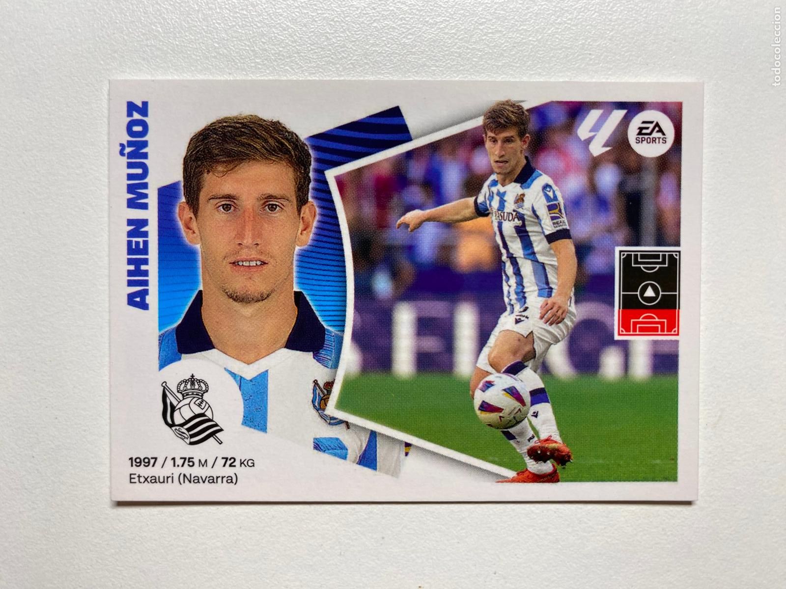 Cromos de F&uacute;tbol: N 10A REAL SOCIEDAD Aihen Mu&ntilde;oz LIGA ESTE 24 25 &Aacute;LBUM CROMOS PANINI 2024 2025