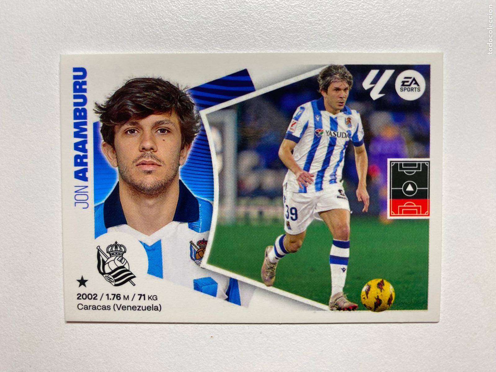 Football Stickers: N 10B REAL SOCIEDAD Aramburu LIGA ESTE 24 25 &Aacute;LBUM CROMOS PANINI 2024 2025