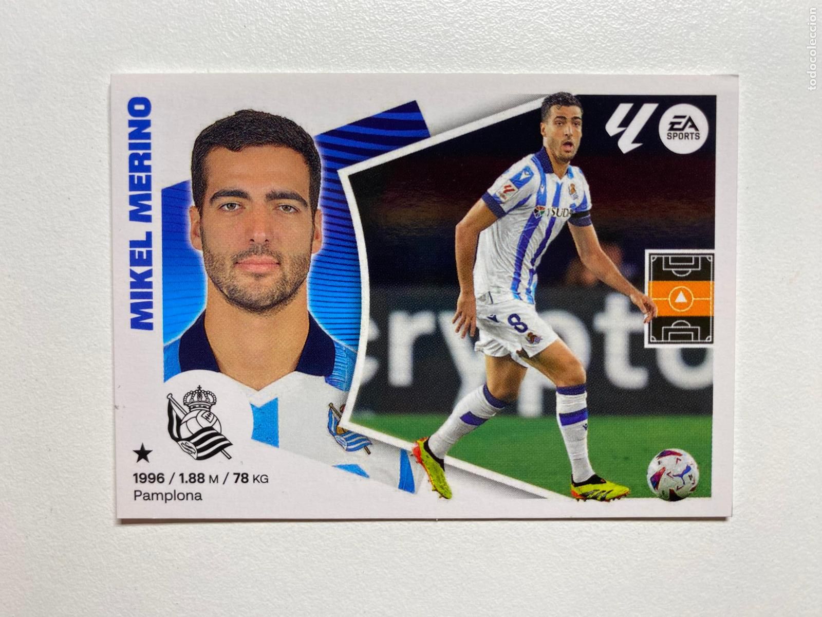 Football Stickers: N 13 REAL SOCIEDAD Mikel Merino LIGA ESTE 24 25 &Aacute;LBUM CROMOS PANINI 2024 2025