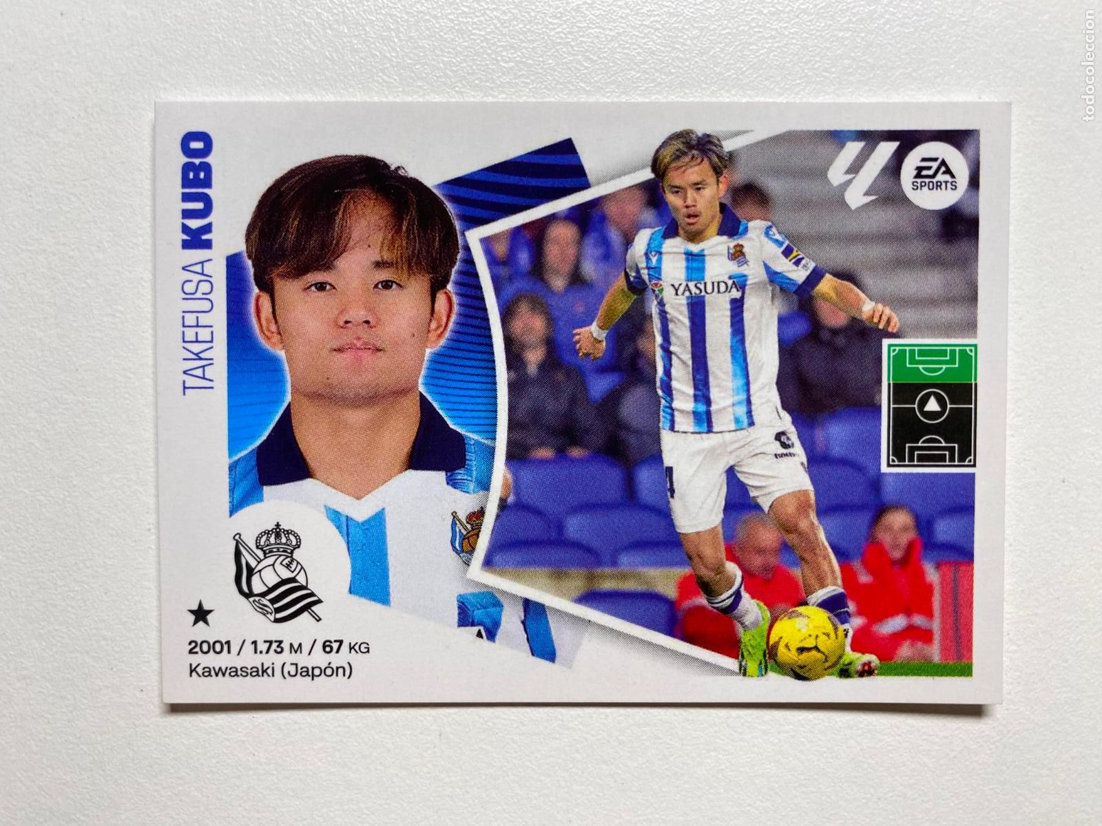 Football Stickers: N 16 REAL SOCIEDAD Kubo LIGA ESTE 24 25 &Aacute;LBUM CROMOS PANINI 2024 2025