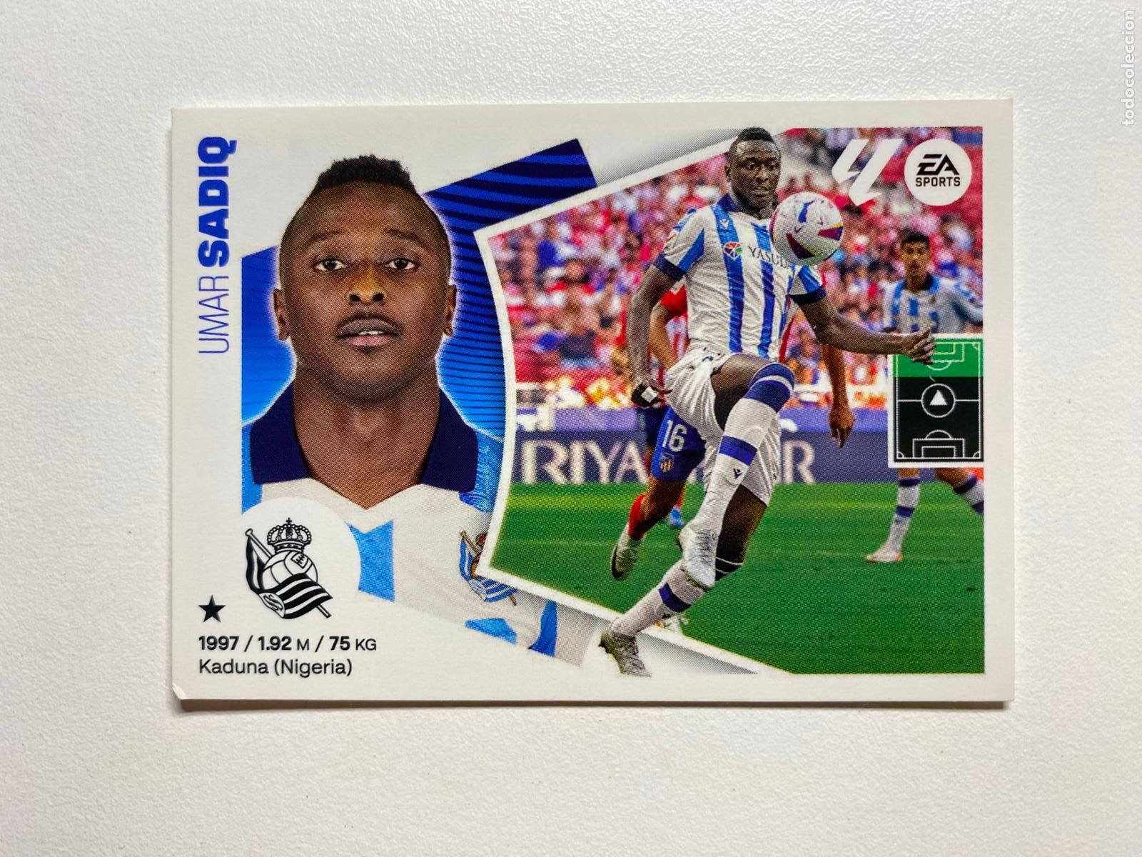 Football Stickers: N 20A REAL SOCIEDAD Sadiq LIGA ESTE 24 25 &Aacute;LBUM CROMOS PANINI 2024 2025