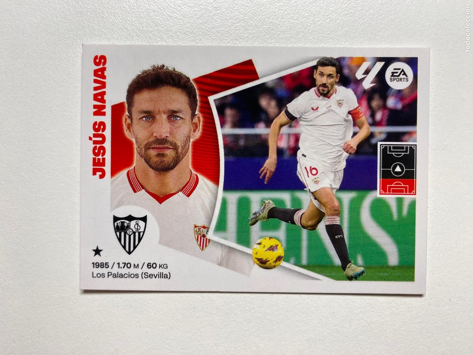 Football Stickers: N 6 SEVILLA FC Jes&uacute;s Navas LIGA ESTE 24 25 &Aacute;LBUM CROMOS PANINI 2024 2025