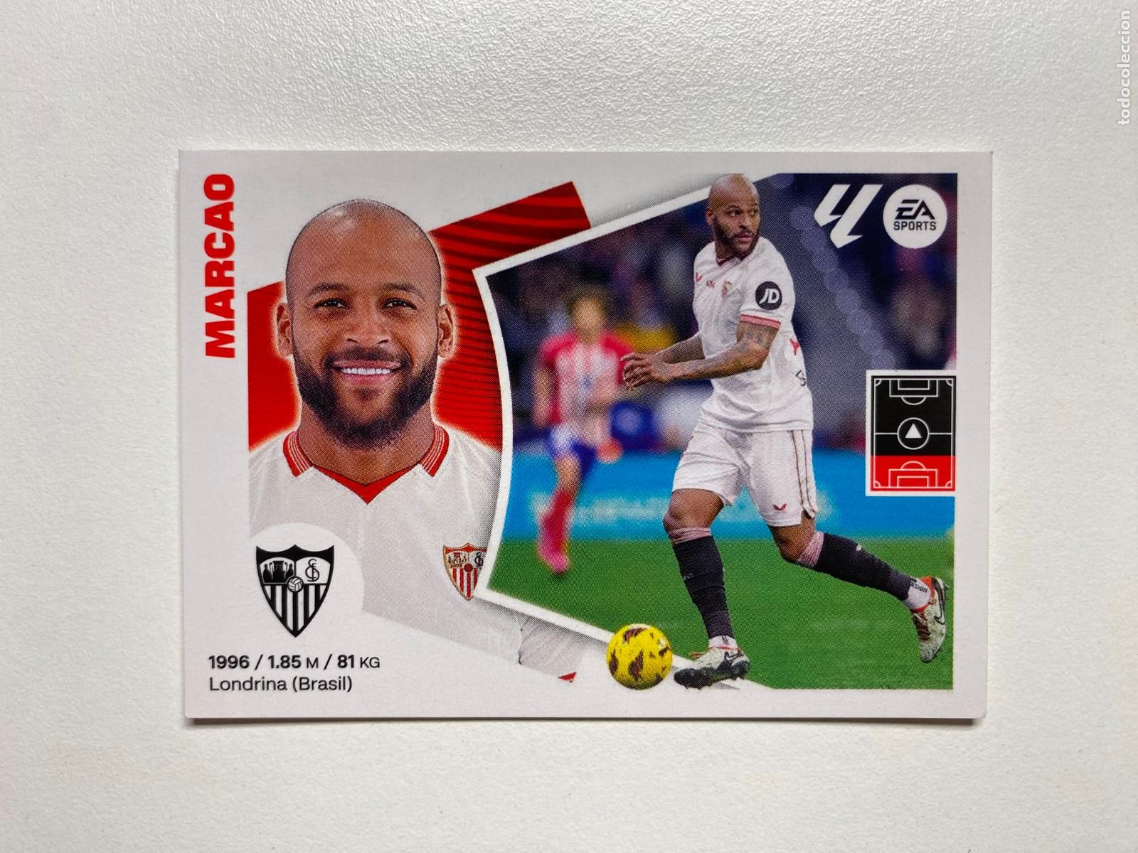 Cromos de F&uacute;tbol: N 8 SEVILLA FC Marcao LIGA ESTE 24 25 &Aacute;LBUM CROMOS PANINI 2024 2025