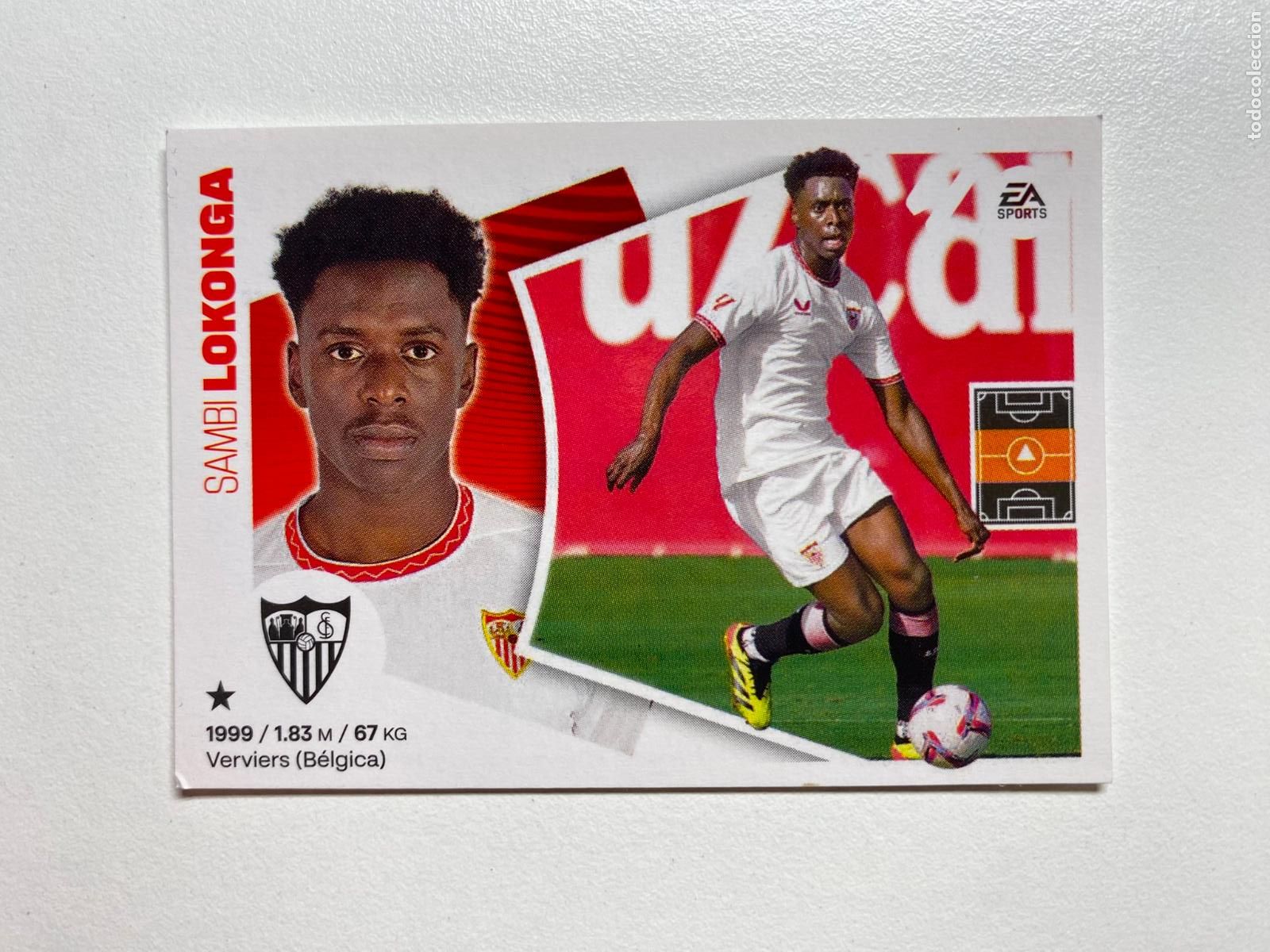 Cromos de F&uacute;tbol: N 13 SEVILLA FC Lokonga LIGA ESTE 24 25 &Aacute;LBUM CROMOS PANINI 2024 2025