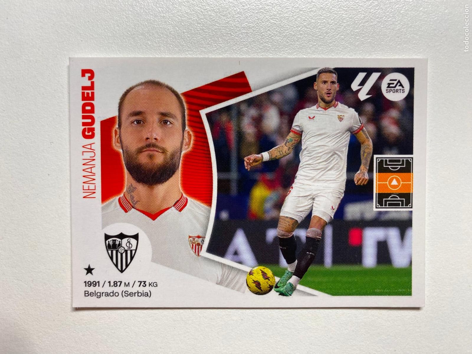 Cromos de F&uacute;tbol: N 14 SEVILLA FC Gudelj LIGA ESTE 24 25 &Aacute;LBUM CROMOS PANINI 2024 2025