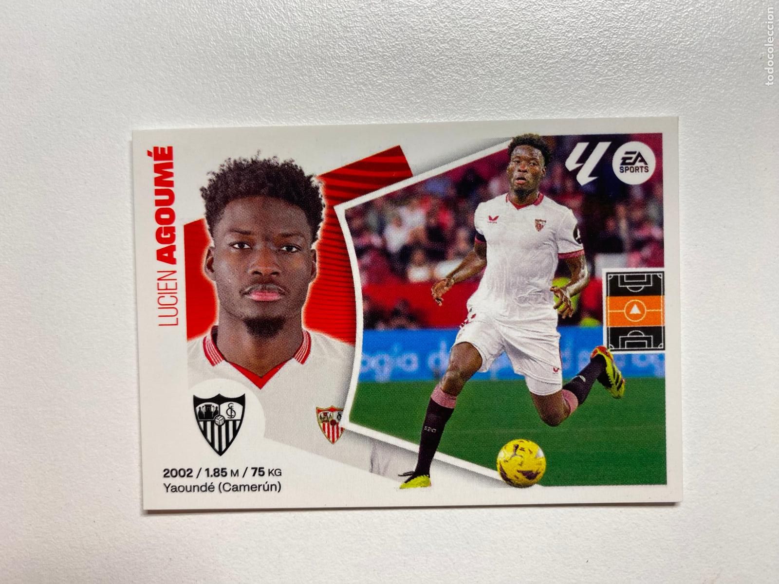 Cromos de F&uacute;tbol: N 14 BIS SEVILLA FC Agoum&eacute; LIGA ESTE 24 25 &Aacute;LBUM CROMOS PANINI 2024 2025