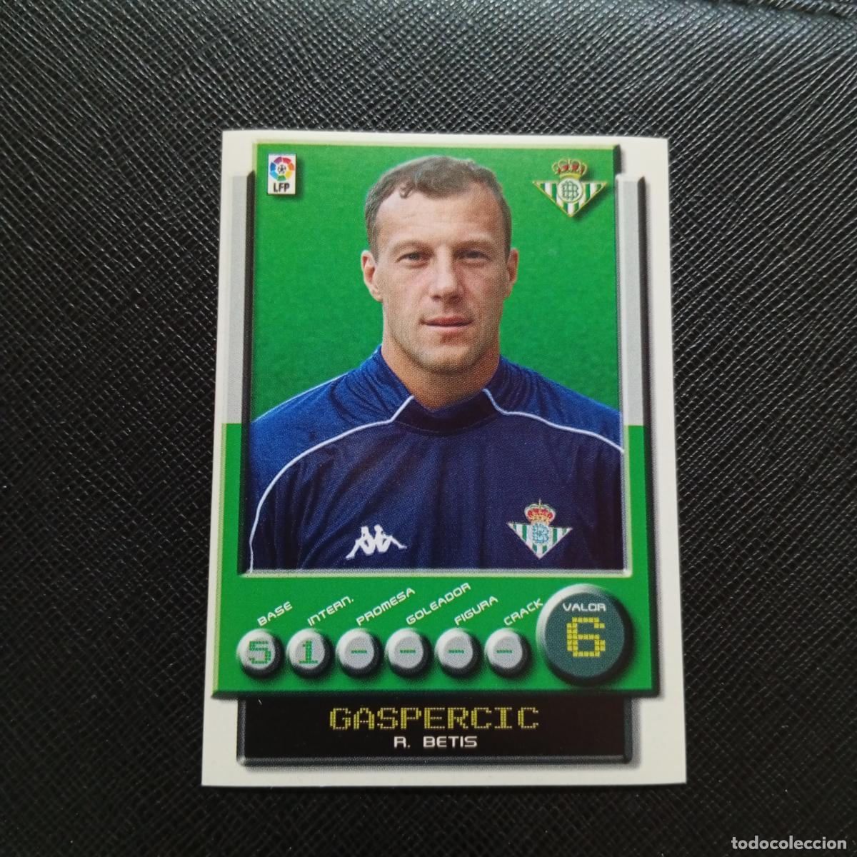 Cromos de F&uacute;tbol: 62 GASPERCIC REAL BETIS PANINI 2001 2002 CROMO FUTBOL 01 02 LIGA - SIN PEGAR - A208 PG28