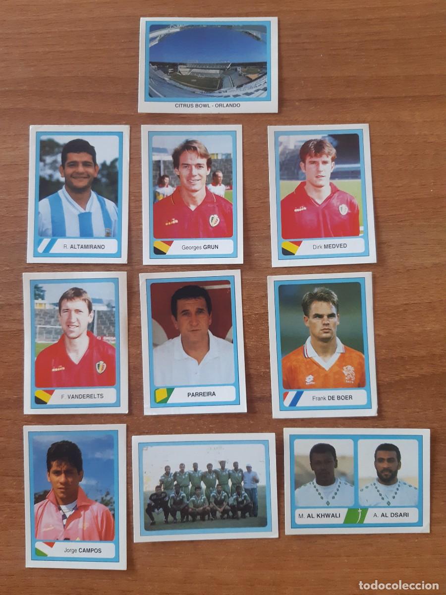 Cromos de F&uacute;tbol: LOTE RESERVADO DANIEL 10 CROMOS DIFERENTES MUNDIAL USA 94 ED. ESTADIO
