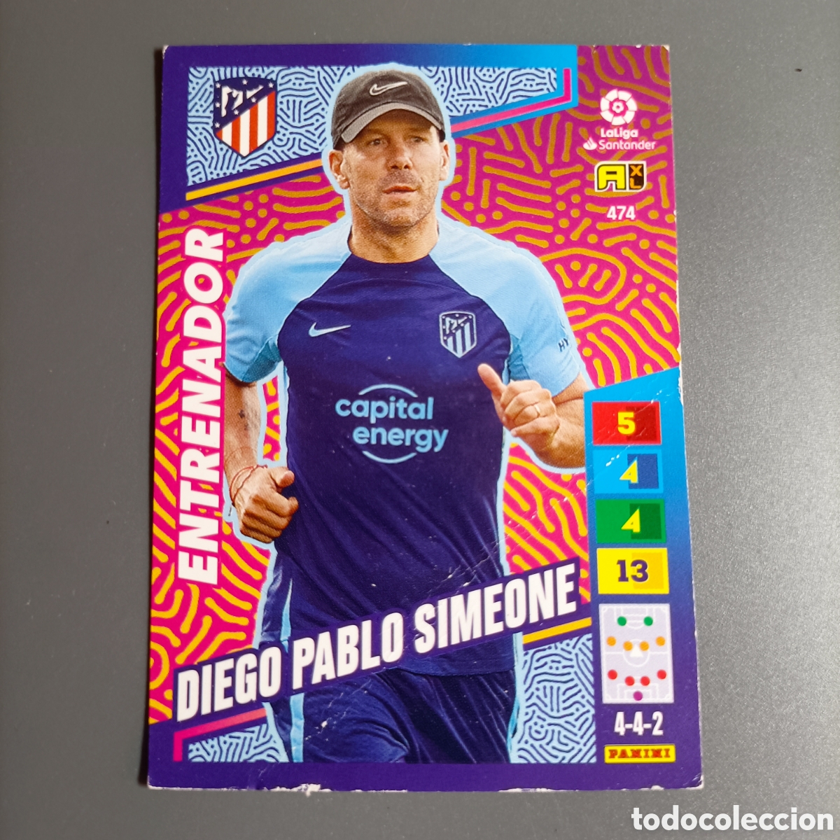 Cromos de Futebol: ADRENALYN LIGA 2022-2023 (ATL&Eacute;TICO) №474 DIEGO PABLO SIMEONE